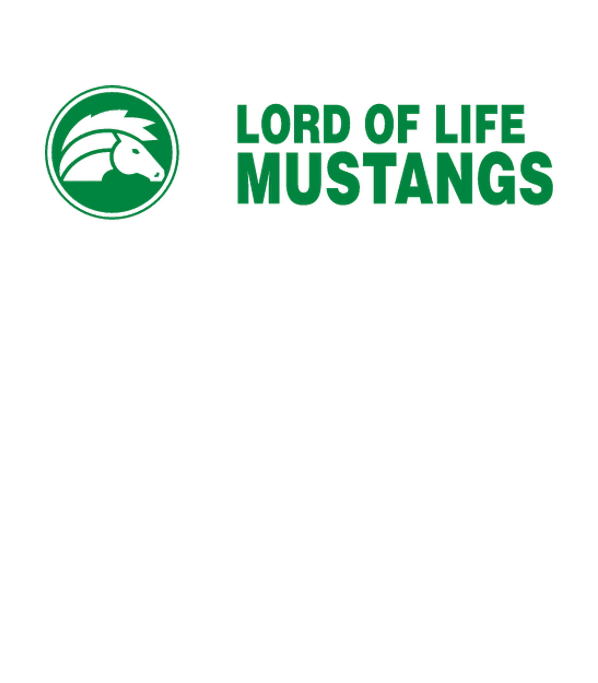 Lord of Life Mustangs Logo
