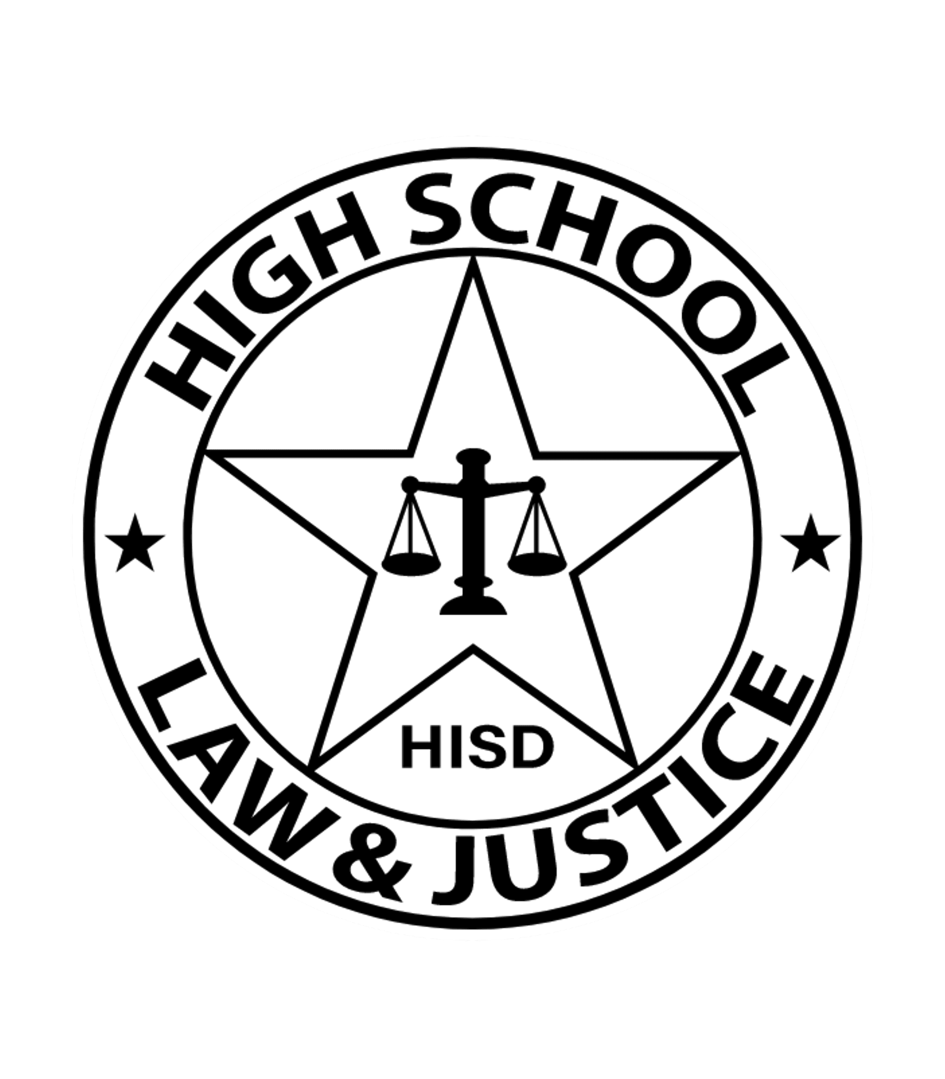 H S FOR LAW AND JUSTICE Logo
