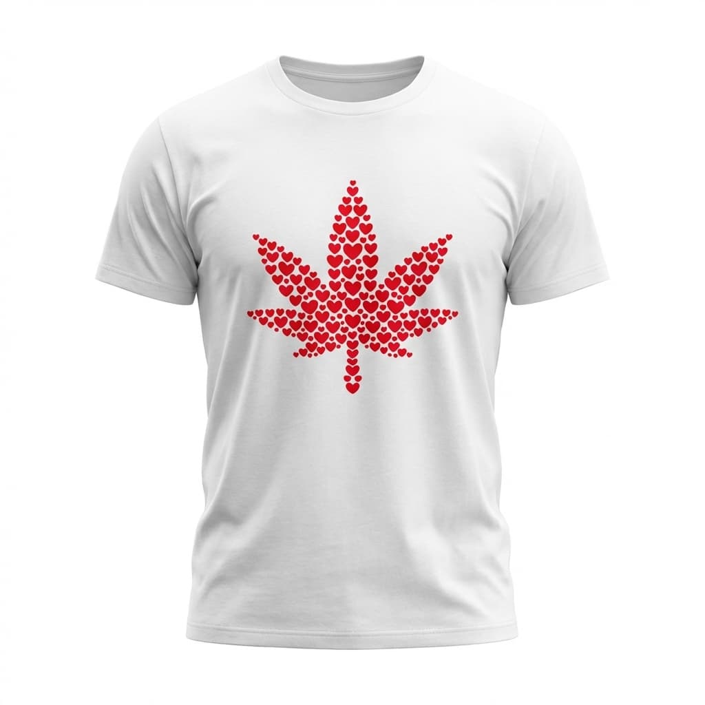 Marijuana Heart Leaf 3D