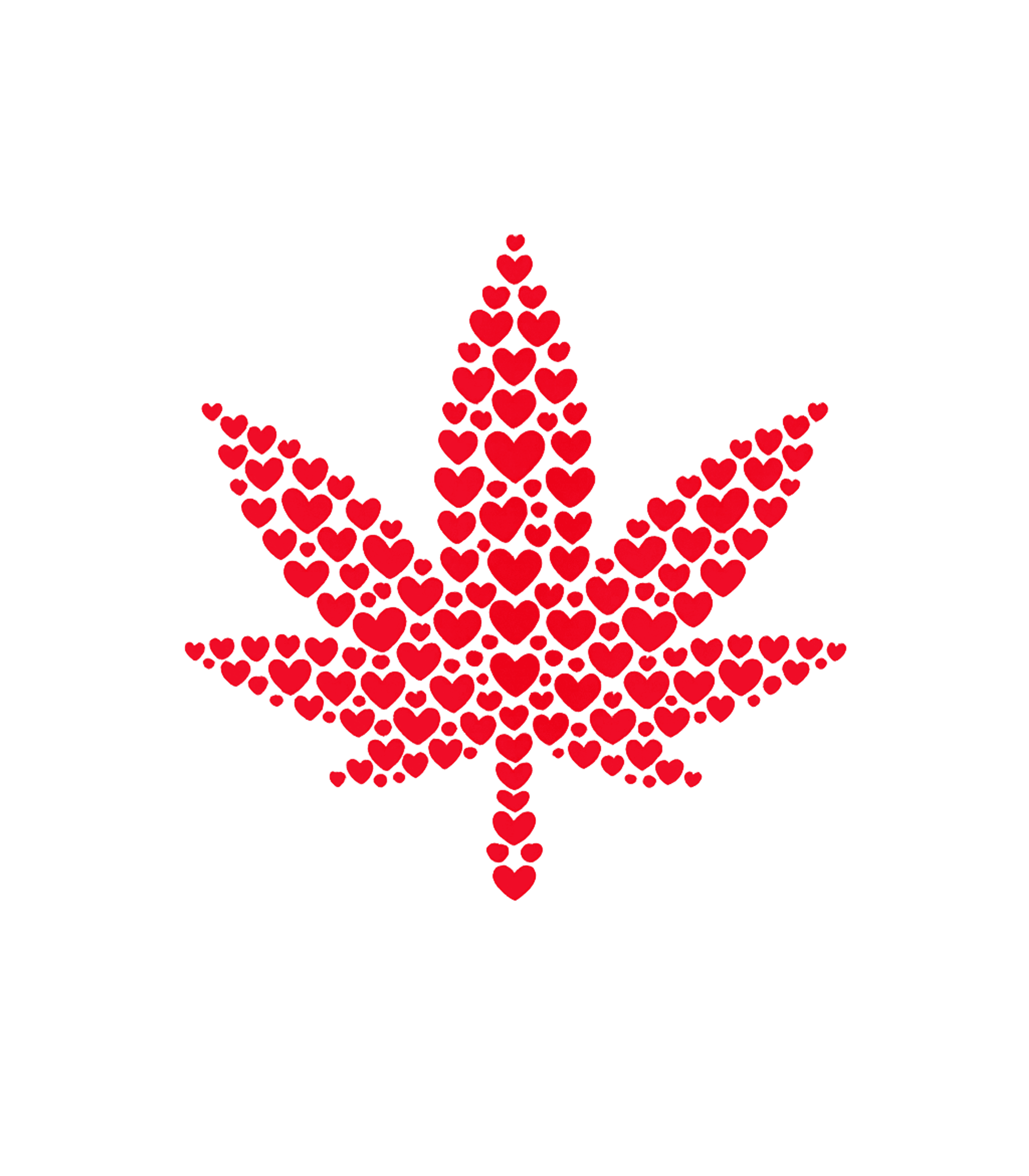 Marijuana Heart Leaf Graphic
