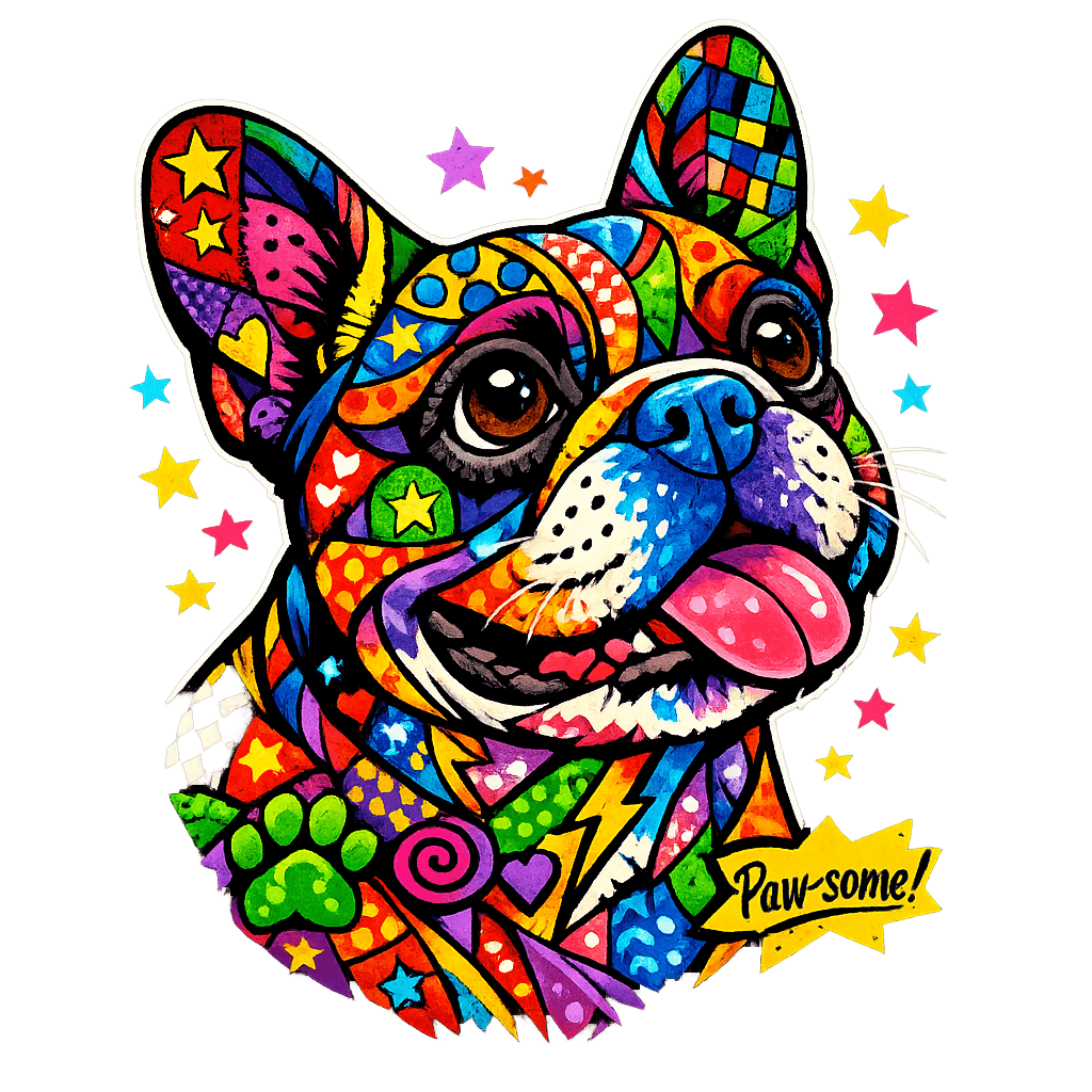 Frenchie Paw-some Art