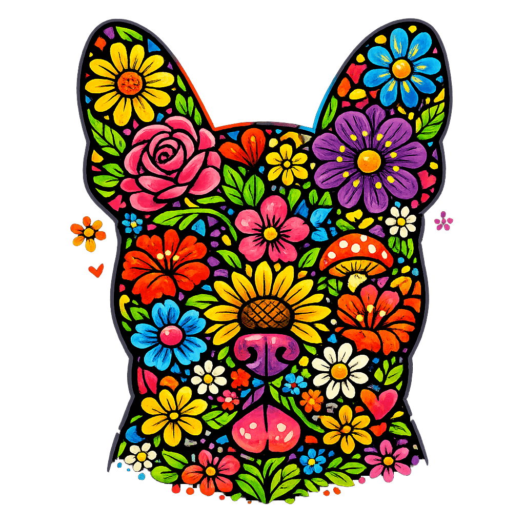 Floral Frenchie Love