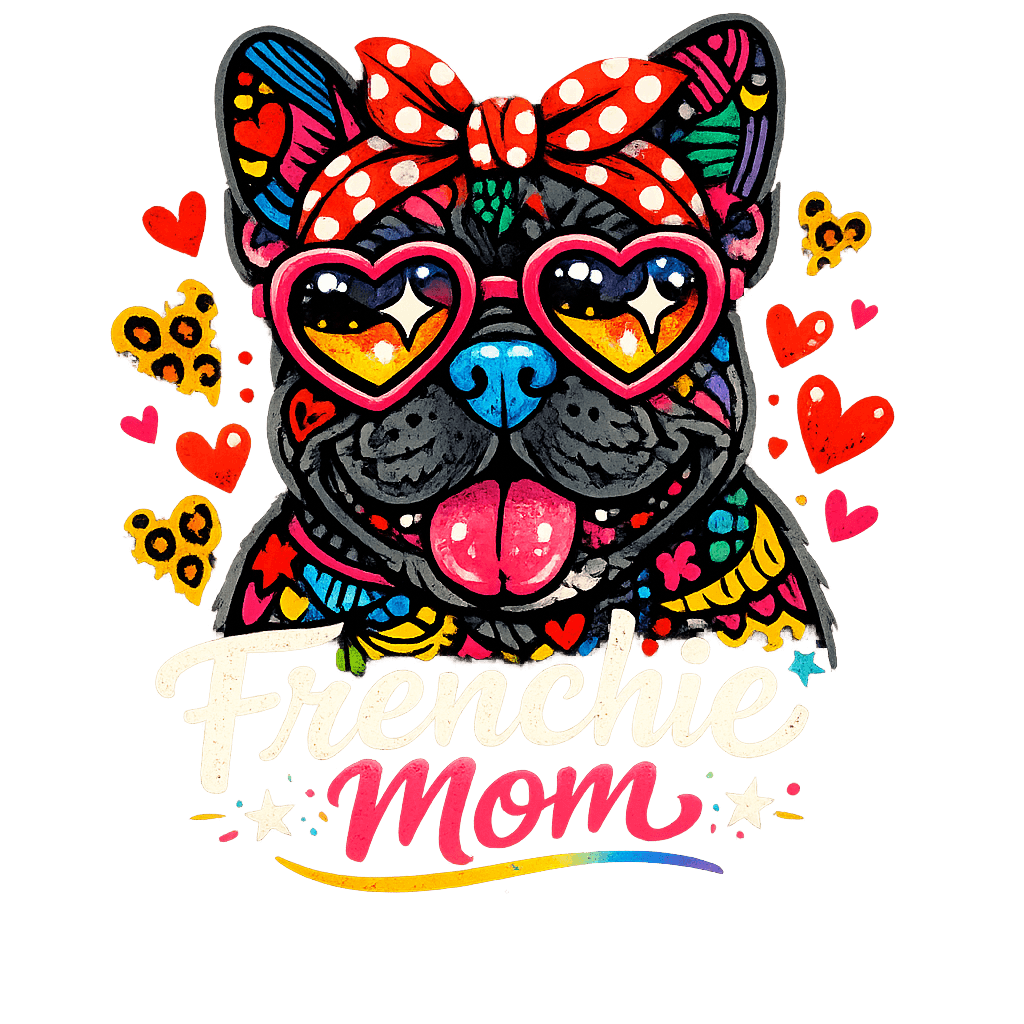 Colorful Frenchie Mom