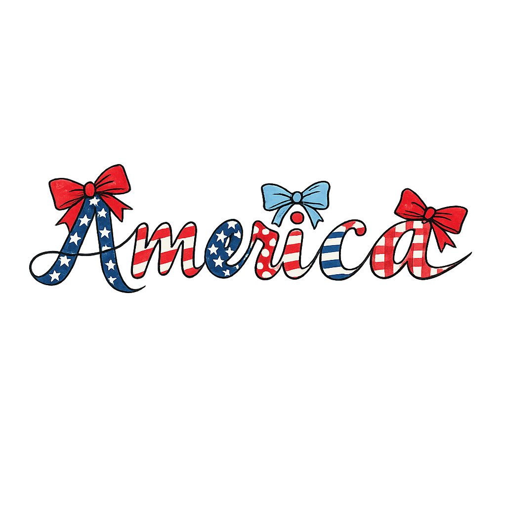 America Patriotic Bows