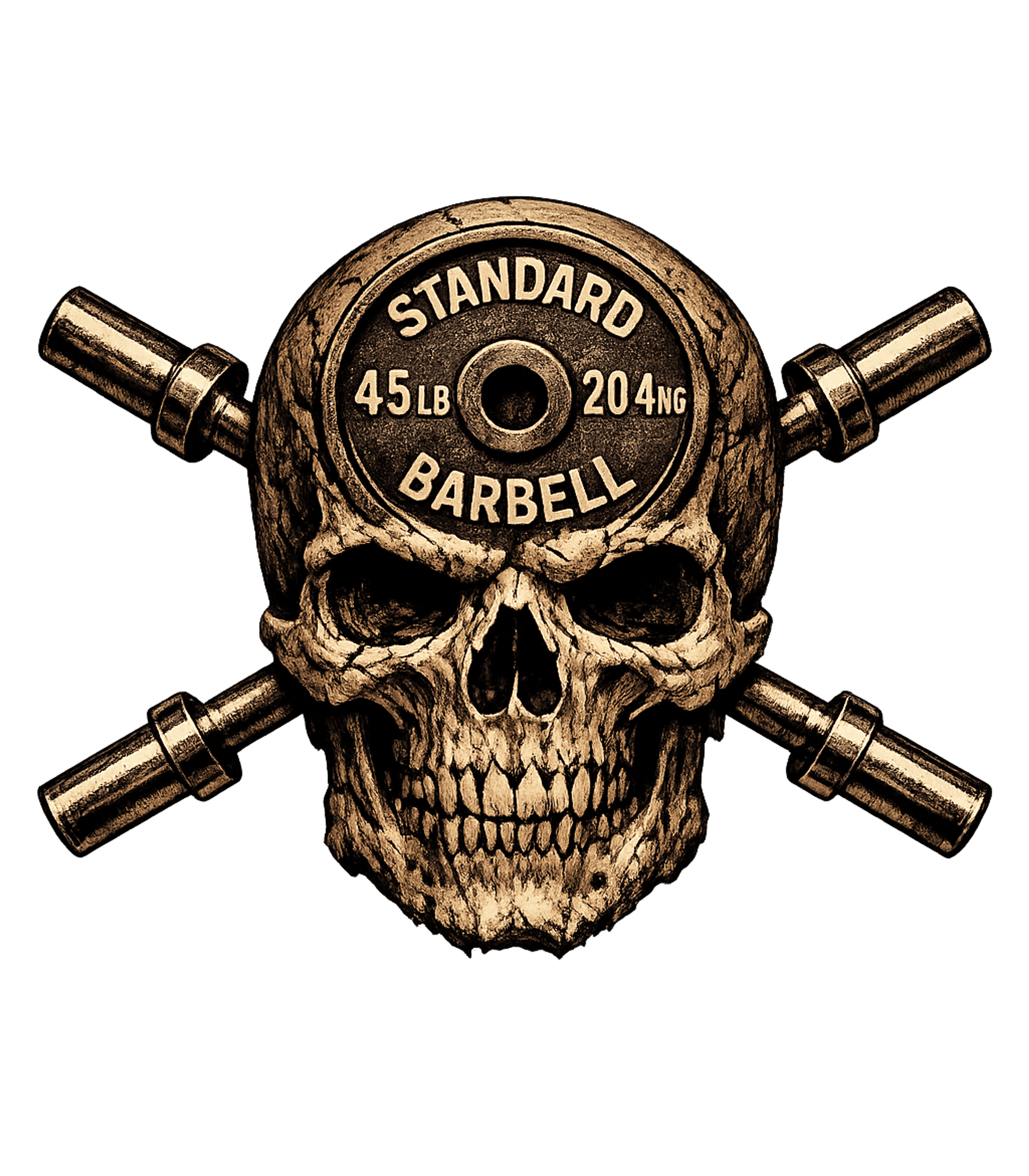 Standard Barbell Skull Graphic