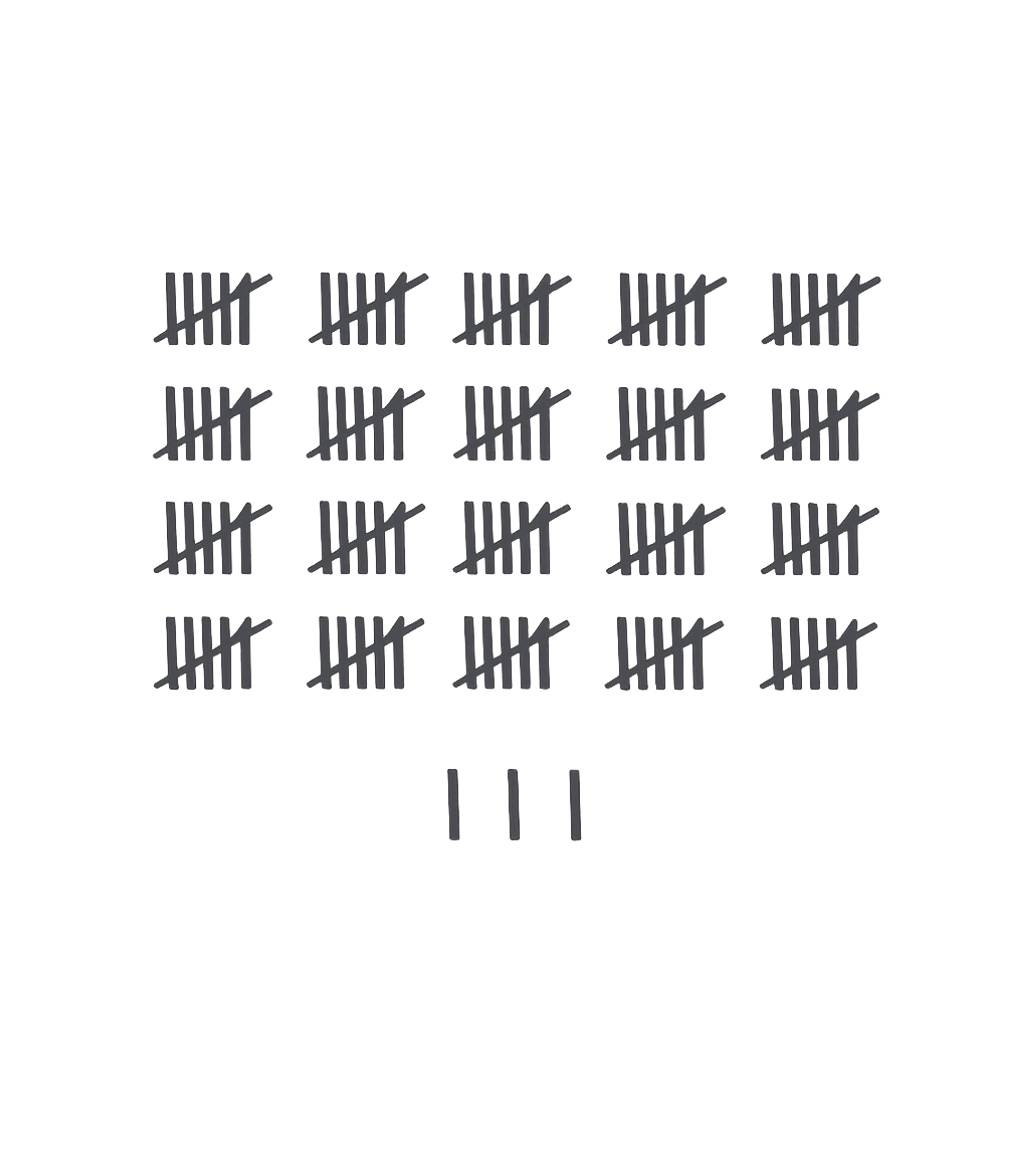 103 Days Counted Sarcasm Premium T-Shirt featuring This stark graphic features classic tally marks, summing up – designed by Geoff Brown @ SunFrog 103 Days Counted Sarcasm Premium T-Shirt featuring This stark graphic features classic tally marks, summing up – designed by Geoff Brown @ SunFrog