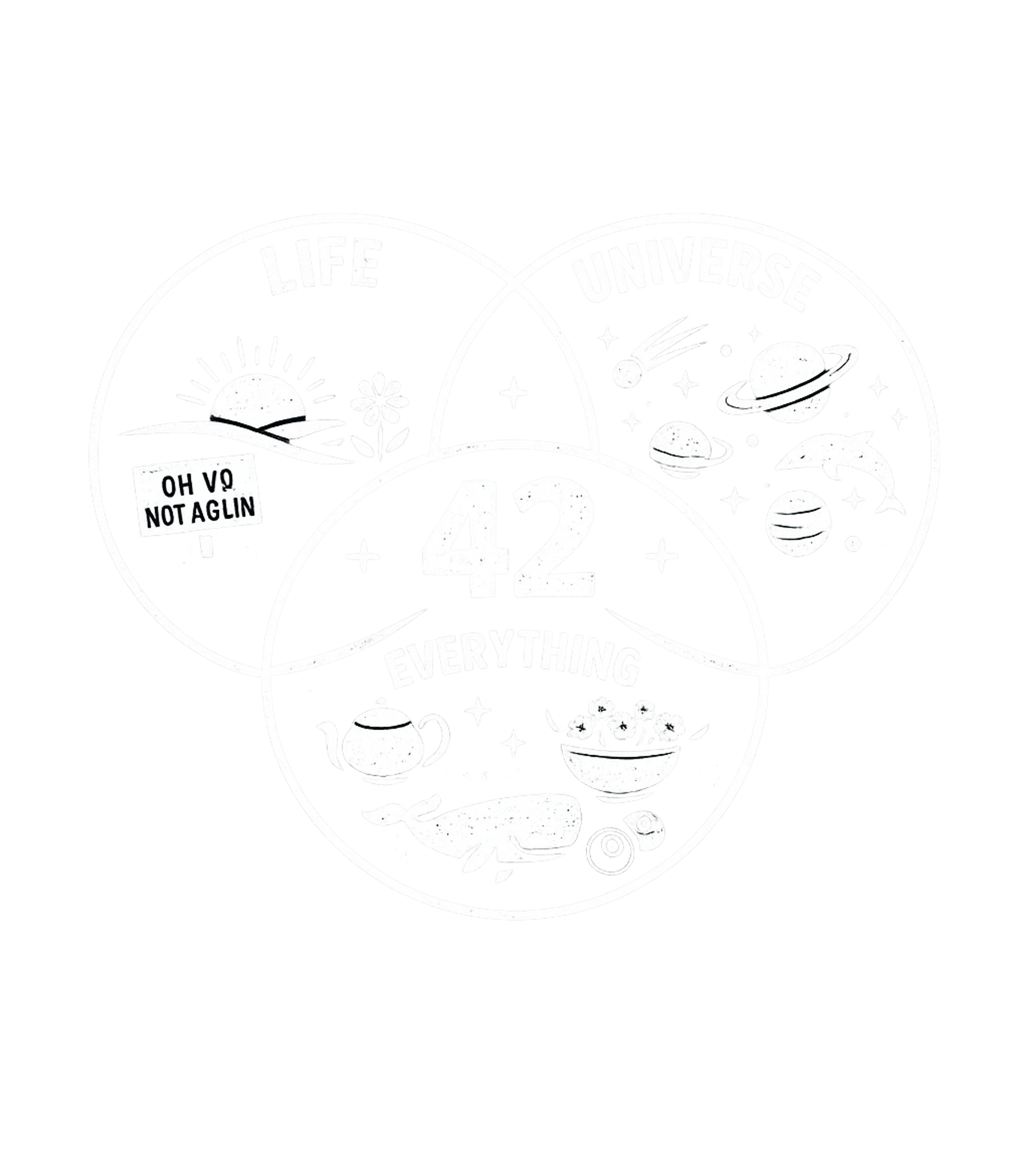 42 Life Universe Everything Meme Humor Crewneck Sweatshirt featuring Celebrate your love for classic sci-fi with this witty Venn – designed by Geoff Brown @ SunFrog 42 Life Universe Everything Meme Humor Crewneck Sweatshirt featuring Celebrate your love for classic sci-fi with this witty Venn – designed by Geoff Brown @ SunFrog