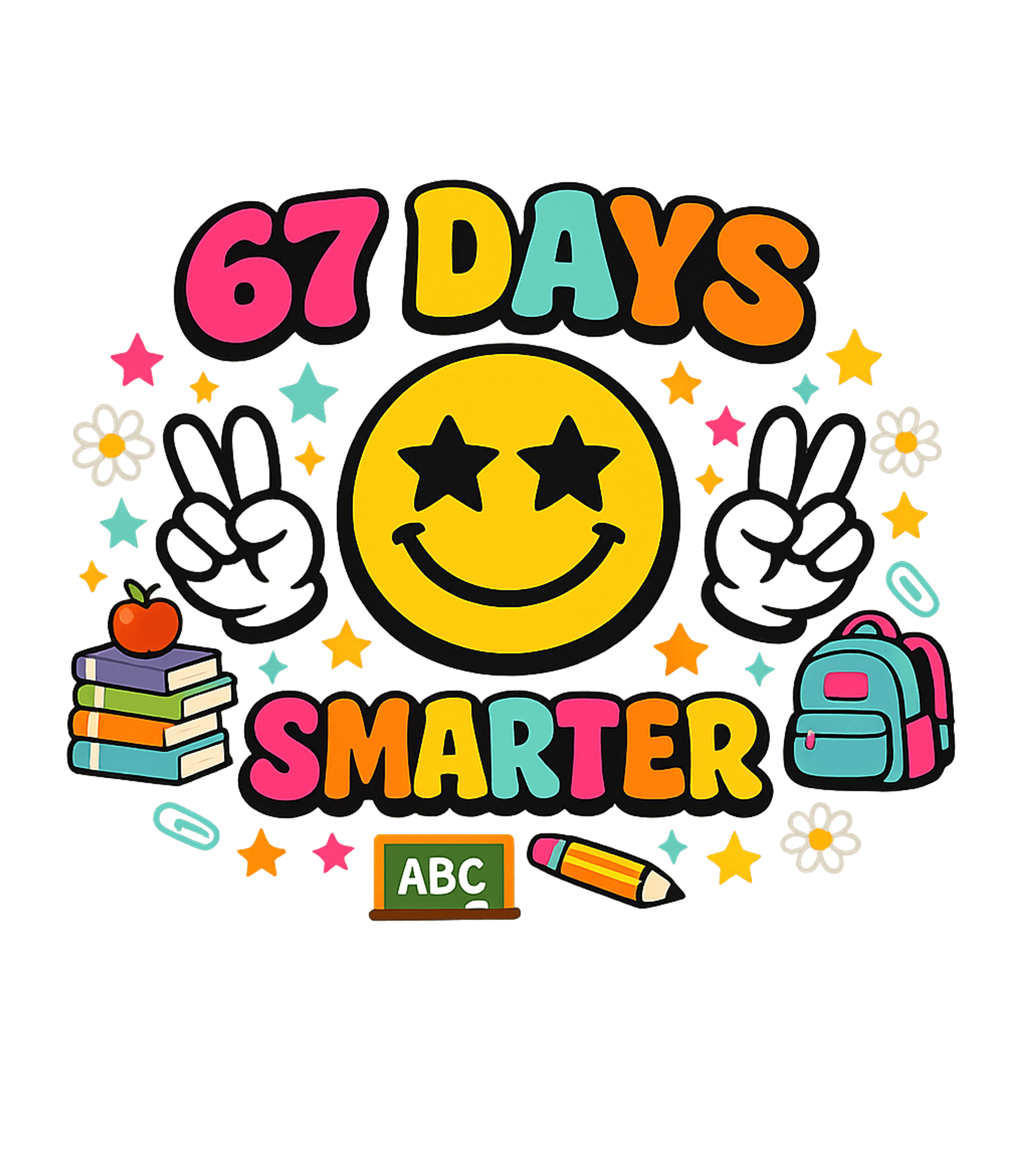 67 Days Smarter School Teacher Appreciation Hooded Sweatshirt featuring Celebrate a school milestone with this vibrant, retro-inspir – designed by Geoff Brown @ SunFrog 67 Days Smarter School Teacher Appreciation Hooded Sweatshirt featuring Celebrate a school milestone with this vibrant, retro-inspir – designed by Geoff Brown @ SunFrog