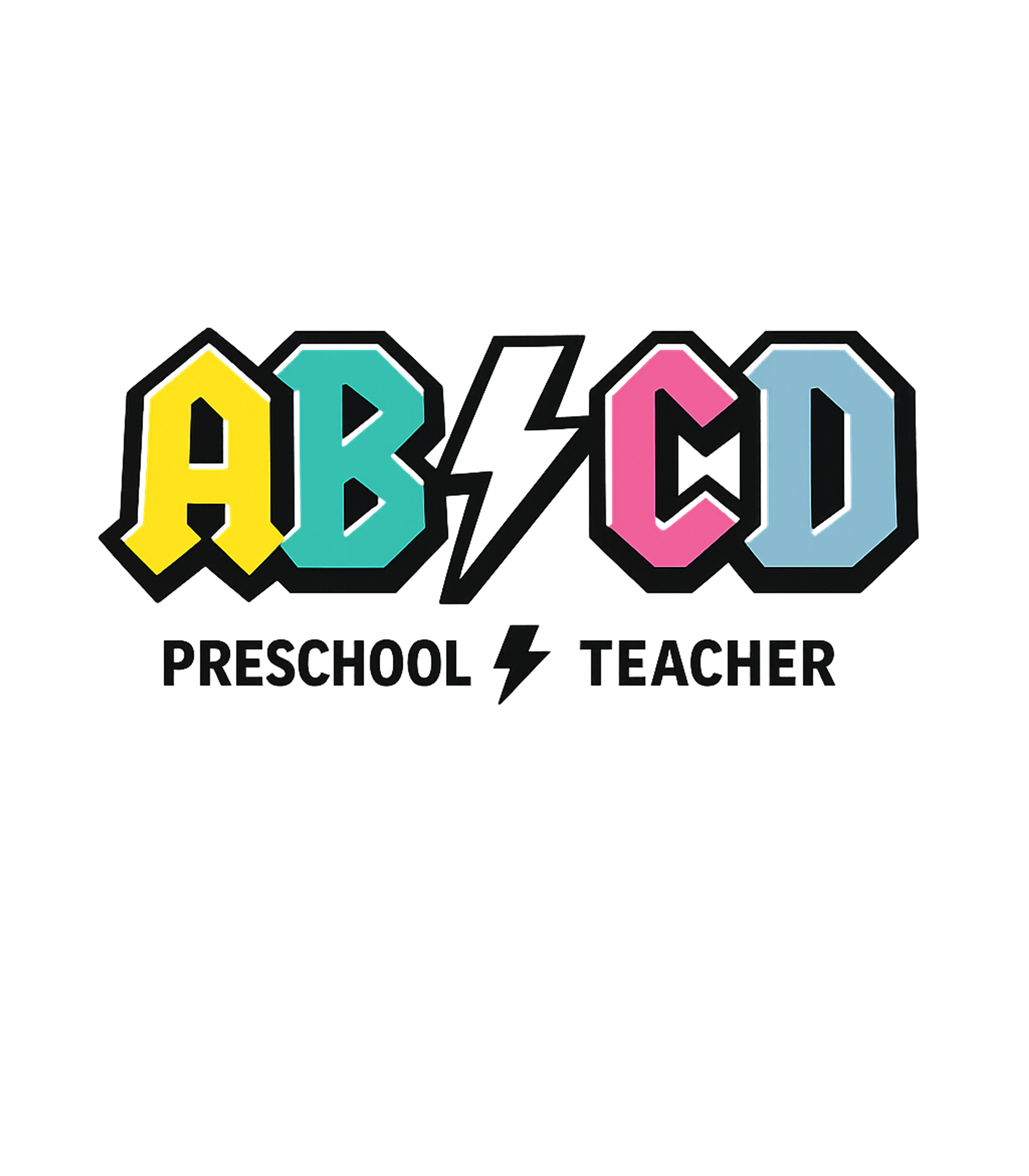 AB/CD Preschool Teacher Teacher Appreciation Crewneck Sweatshirt featuring This design playfully combines a classic rock band vibe with – designed by Geoff Brown @ SunFrog AB/CD Preschool Teacher Teacher Appreciation Crewneck Sweatshirt featuring This design playfully combines a classic rock band vibe with – designed by Geoff Brown @ SunFrog