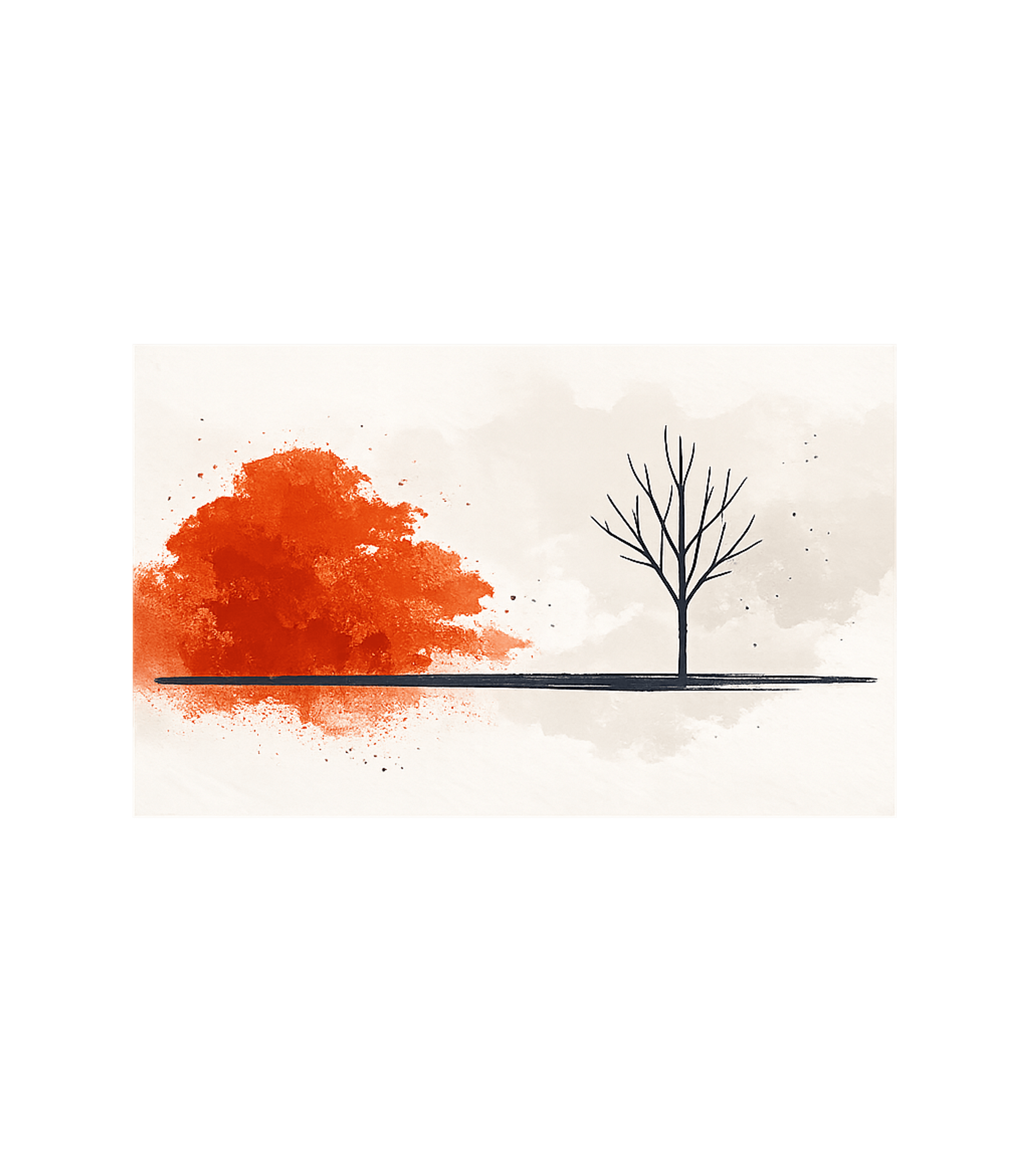 Abstract Autumn Tree Hiking Crewneck Sweatshirt featuring This abstract watercolor design captures the stark beauty of – designed by Geoff Brown @ SunFrog Abstract Autumn Tree Hiking Crewneck Sweatshirt featuring This abstract watercolor design captures the stark beauty of – designed by Geoff Brown @ SunFrog