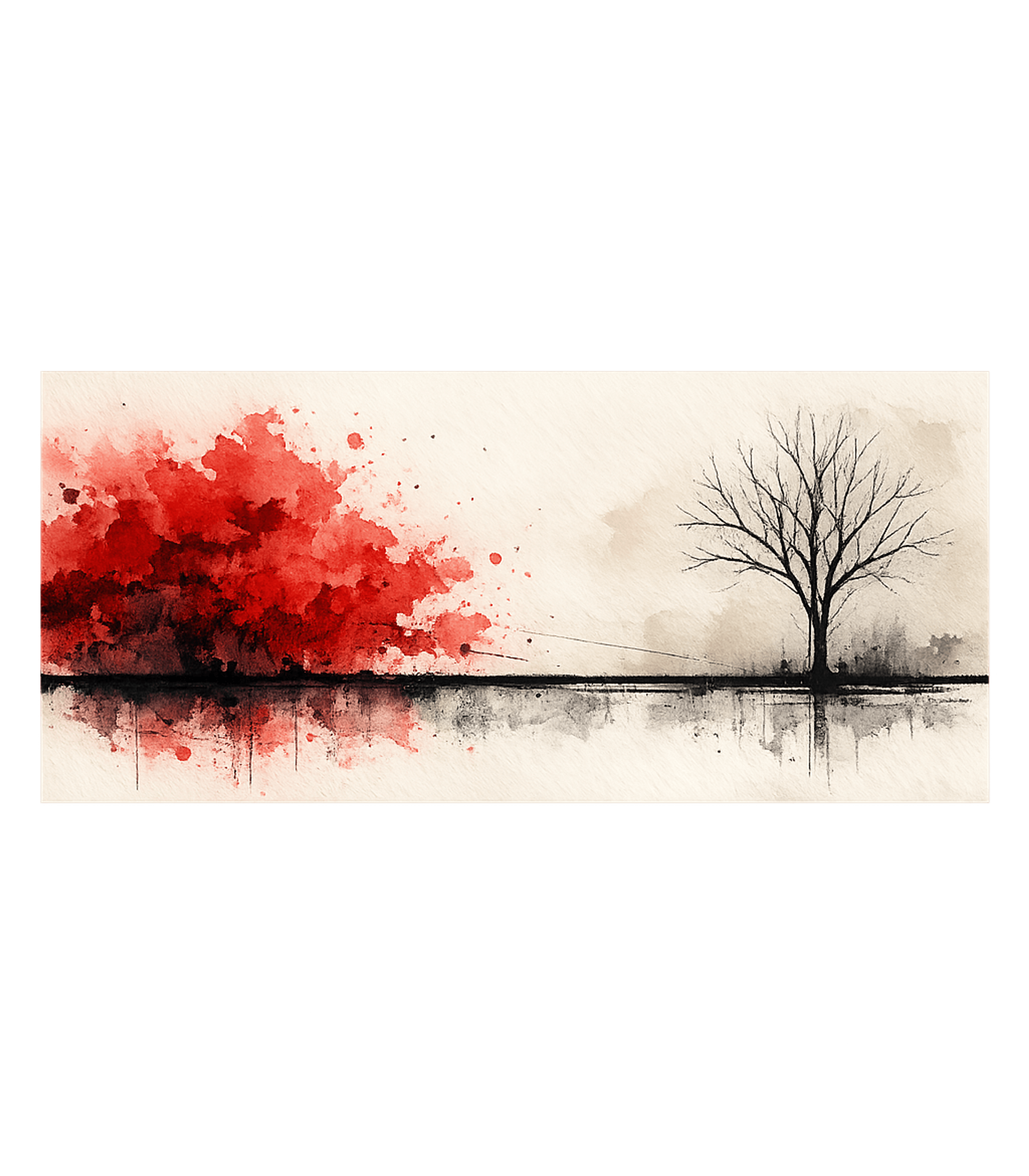 Abstract Nature Contrast Hiking Crewneck Sweatshirt featuring This striking watercolor design features a vibrant red abstr – designed by Geoff Brown @ SunFrog Abstract Nature Contrast Hiking Crewneck Sweatshirt featuring This striking watercolor design features a vibrant red abstr – designed by Geoff Brown @ SunFrog