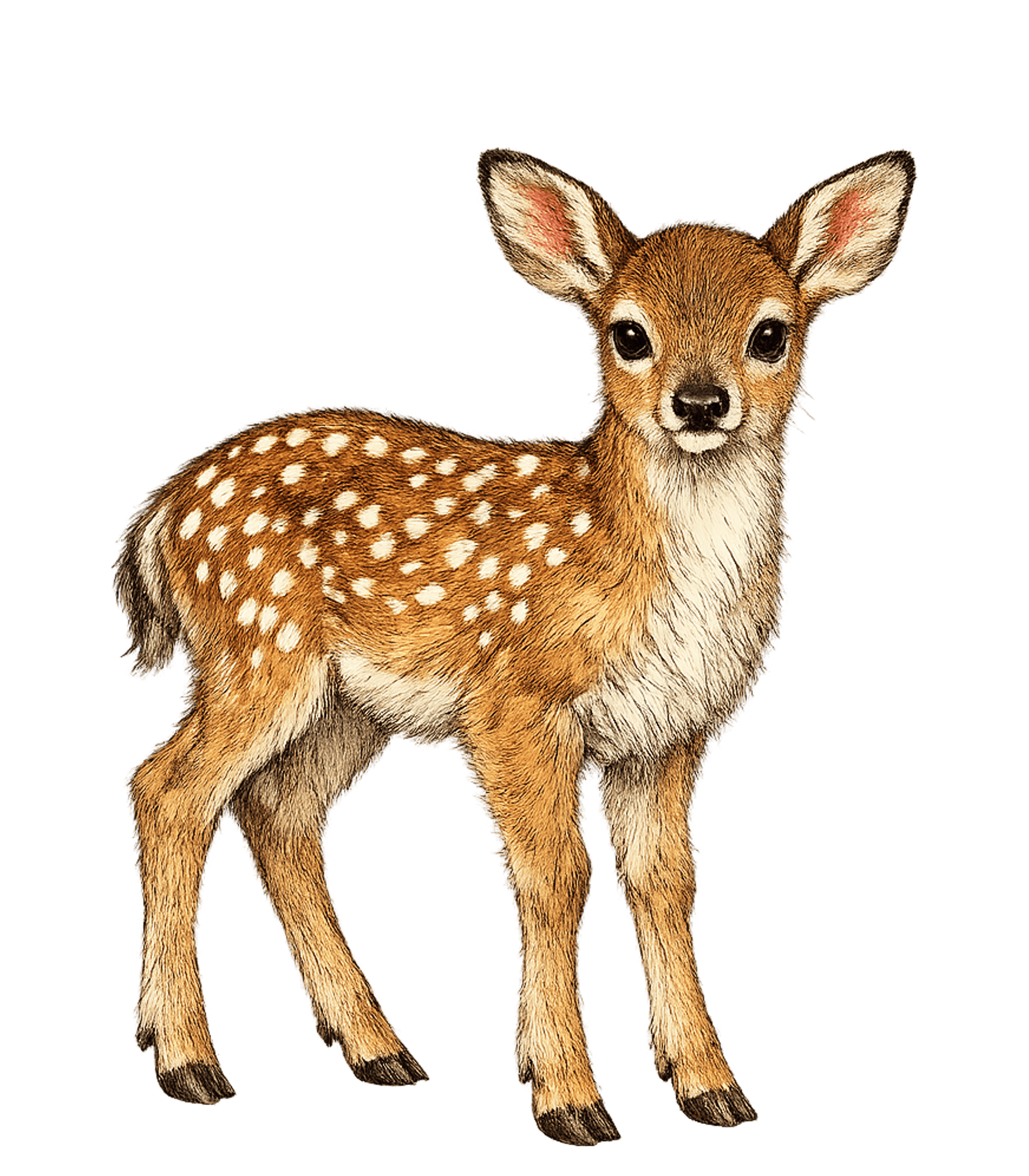 Adorable Baby Deer Fawn Wildlife Crewneck Sweatshirt featuring Embrace the charm of the wilderness with this adorable baby  – designed by Geoff Brown @ SunFrog