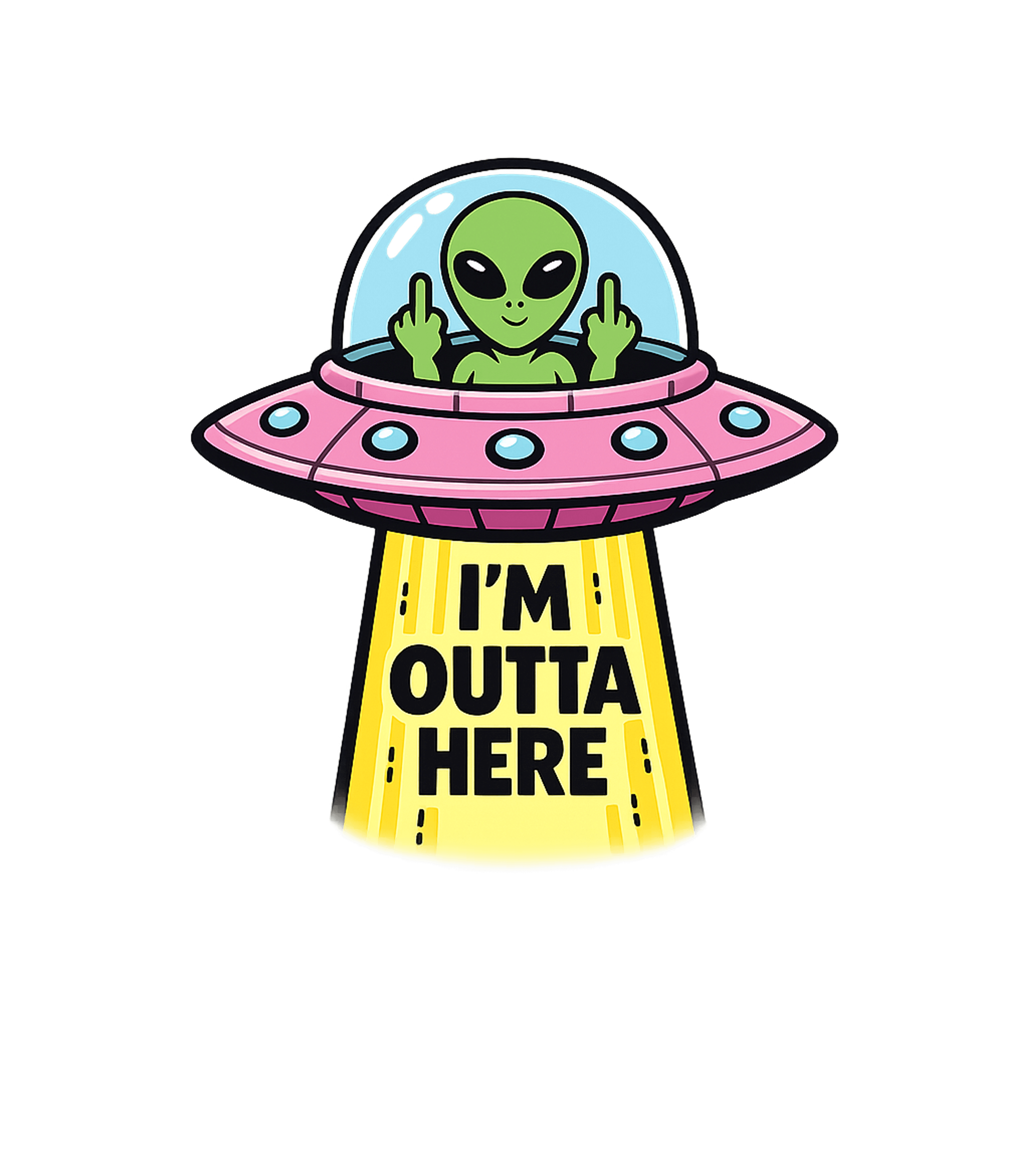 Alien Outta Here Sarcasm Premium T-Shirt featuring This humorous graphic features a sassy alien in a UFO, givin – designed by Geoff Brown @ SunFrog Alien Outta Here Sarcasm Premium T-Shirt featuring This humorous graphic features a sassy alien in a UFO, givin – designed by Geoff Brown @ SunFrog