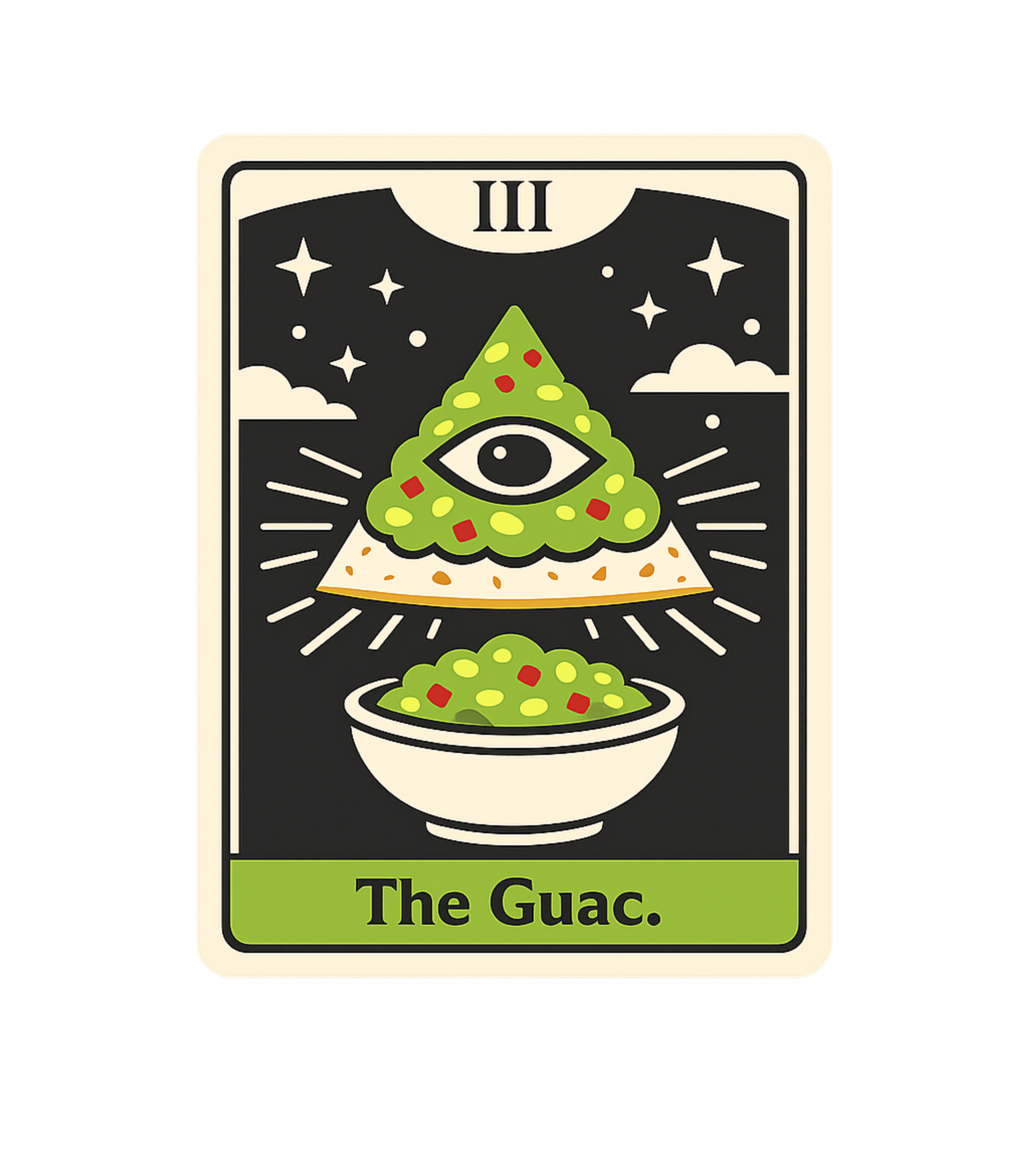 All-Seeing Guac Tarot Card Meme Humor Premium T-Shirt featuring Embrace your mystical side with this humorous 'The Guac' tar – designed by Geoff Brown @ SunFrog All-Seeing Guac Tarot Card Meme Humor Premium T-Shirt featuring Embrace your mystical side with this humorous 'The Guac' tar – designed by Geoff Brown @ SunFrog