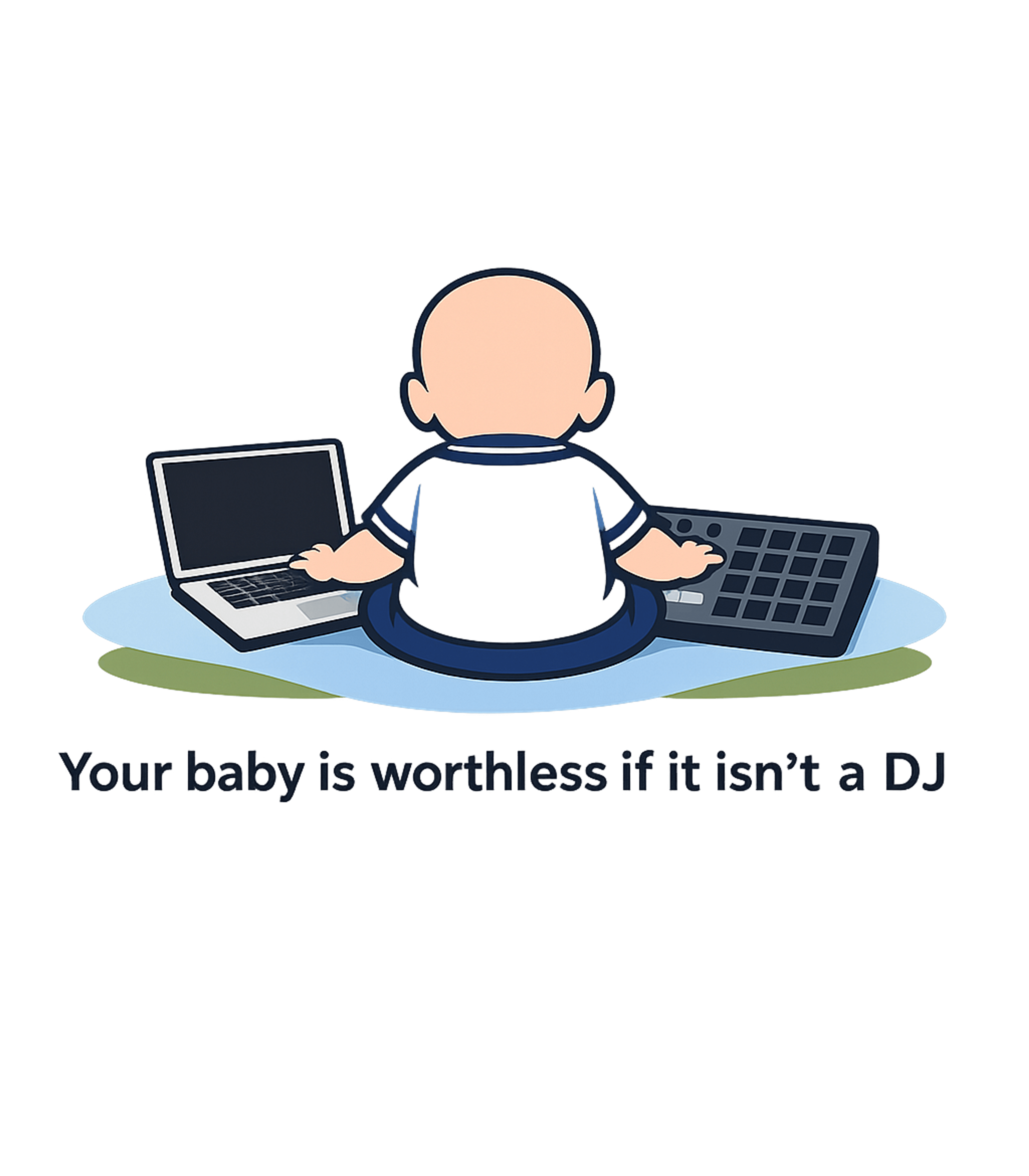 Baby DJ Humor Music Hooded Sweatshirt featuring This humorous graphic features a baby at a DJ setup, playing – designed by Geoff Brown @ SunFrog Baby DJ Humor Music Hooded Sweatshirt featuring This humorous graphic features a baby at a DJ setup, playing – designed by Geoff Brown @ SunFrog