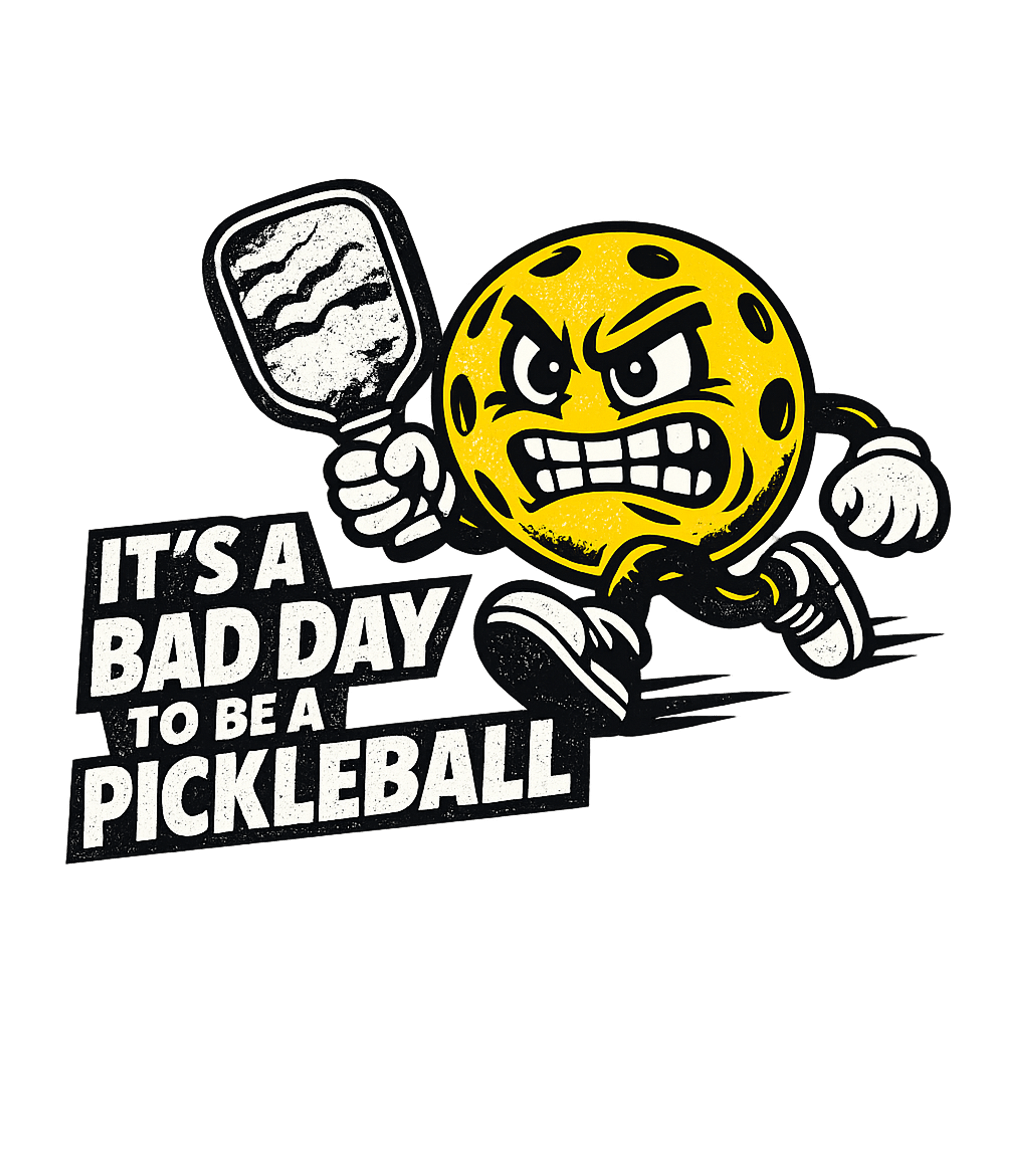 Bad Day Pickleball Fitness Premium T-Shirt featuring This aggressive pickleball design features an angry yellow b – designed by Geoff Brown @ SunFrog Bad Day Pickleball Fitness Premium T-Shirt featuring This aggressive pickleball design features an angry yellow b – designed by Geoff Brown @ SunFrog