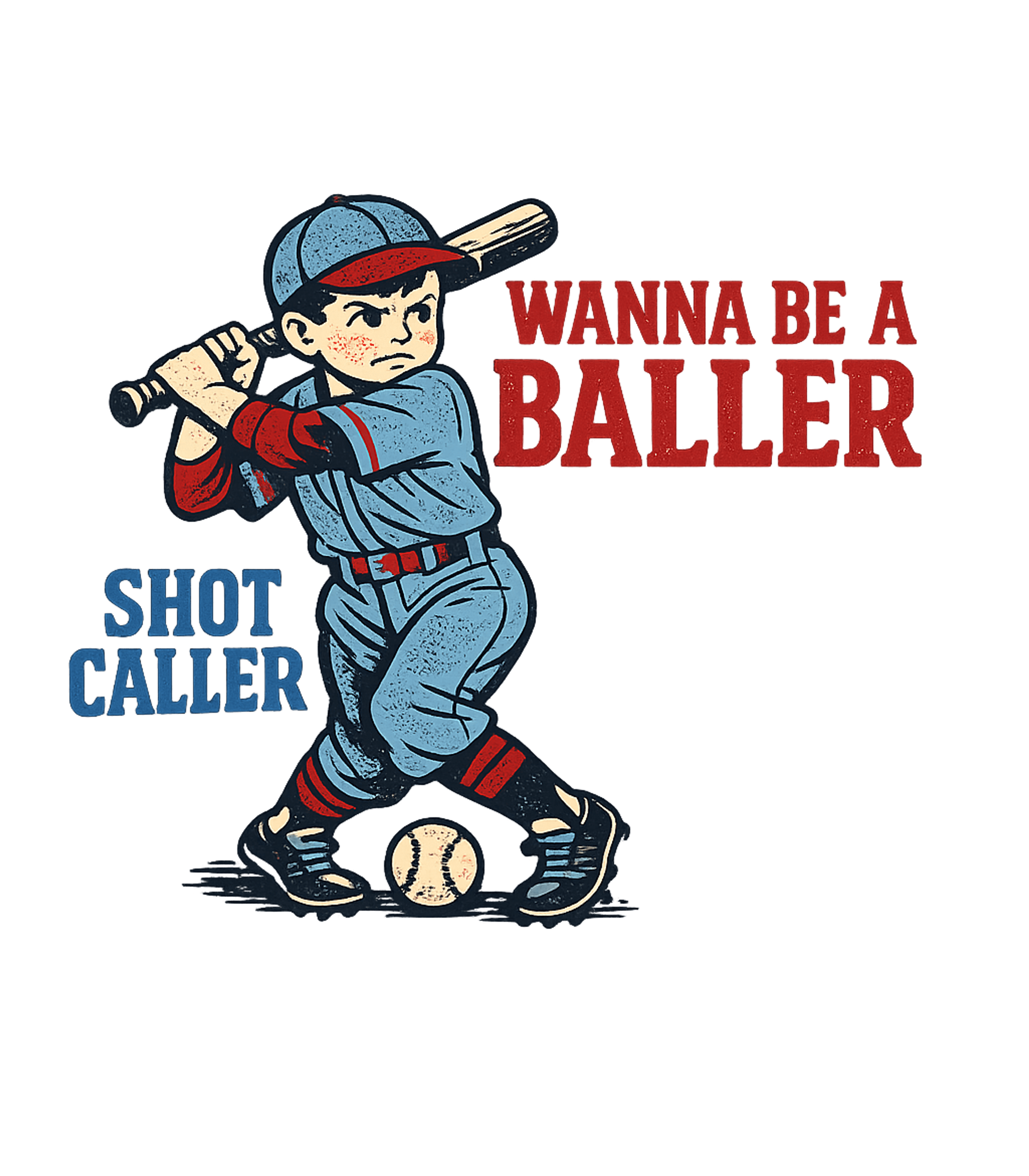 Baller Shot Caller Baseball Premium T-Shirt featuring Show your confident baseball spirit with this retro illustra – designed by Geoff Brown @ SunFrog Baller Shot Caller Baseball Premium T-Shirt featuring Show your confident baseball spirit with this retro illustra – designed by Geoff Brown @ SunFrog
