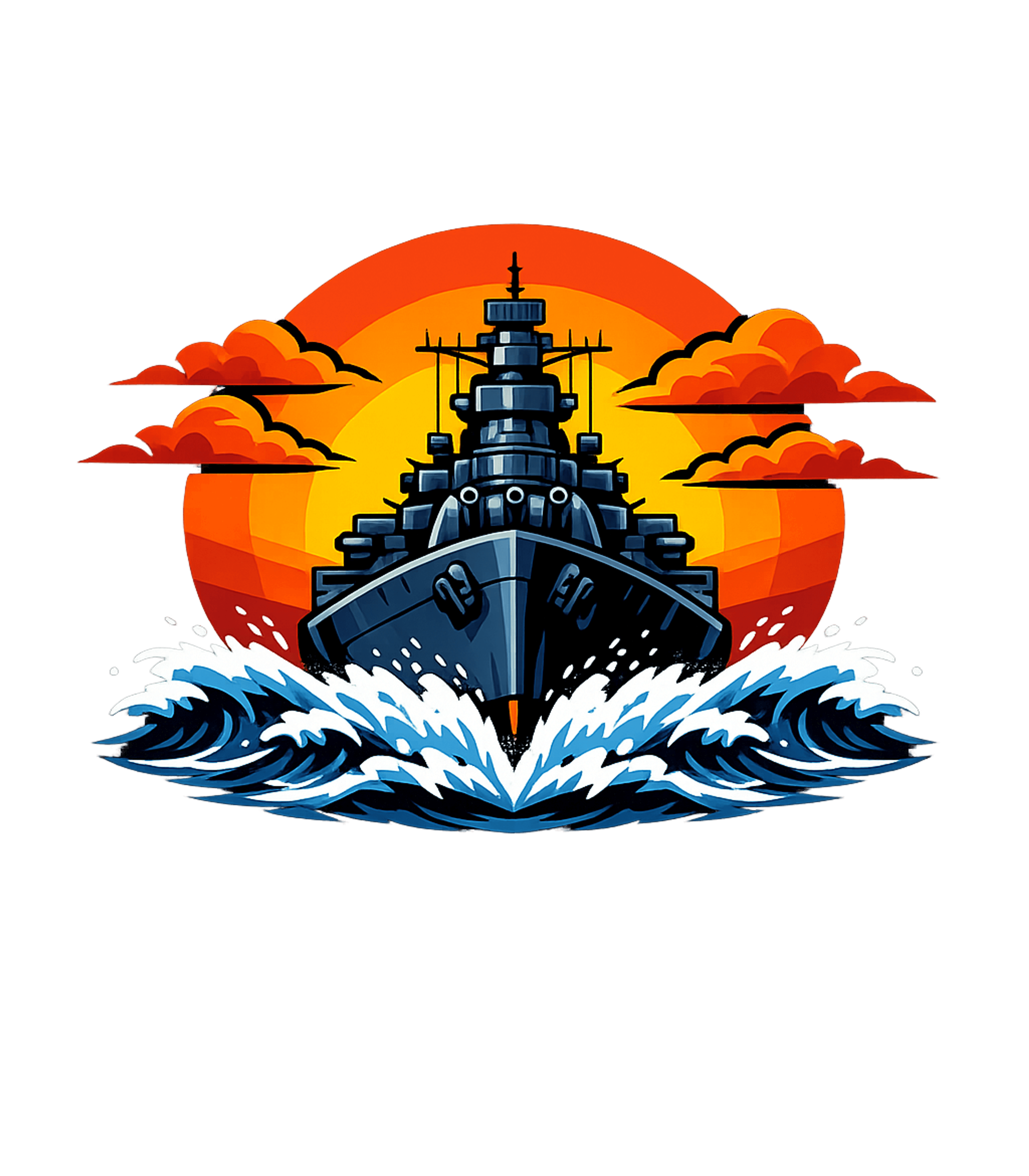 Battleship Ocean Sunset Boating Crewneck Sweatshirt featuring Show your love for naval power with this striking graphic te – designed by Geoff Brown @ SunFrog Battleship Ocean Sunset Boating Crewneck Sweatshirt featuring Show your love for naval power with this striking graphic te – designed by Geoff Brown @ SunFrog