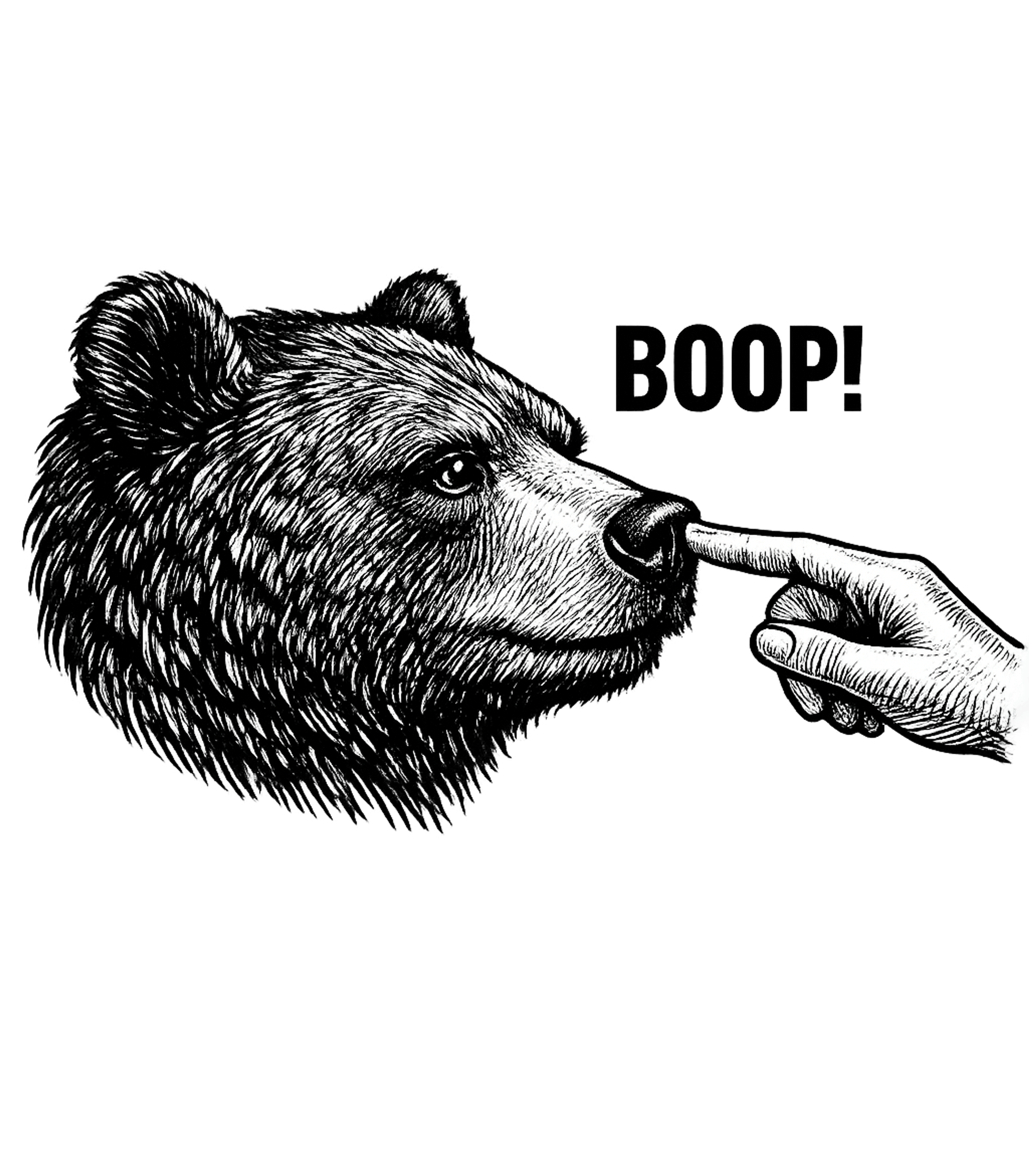 Bear Nose Touch Wildlife Premium T-Shirt featuring This striking black and white graphic features a detailed be – designed by Geoff Brown @ SunFrog Bear Nose Touch Wildlife Premium T-Shirt featuring This striking black and white graphic features a detailed be – designed by Geoff Brown @ SunFrog
