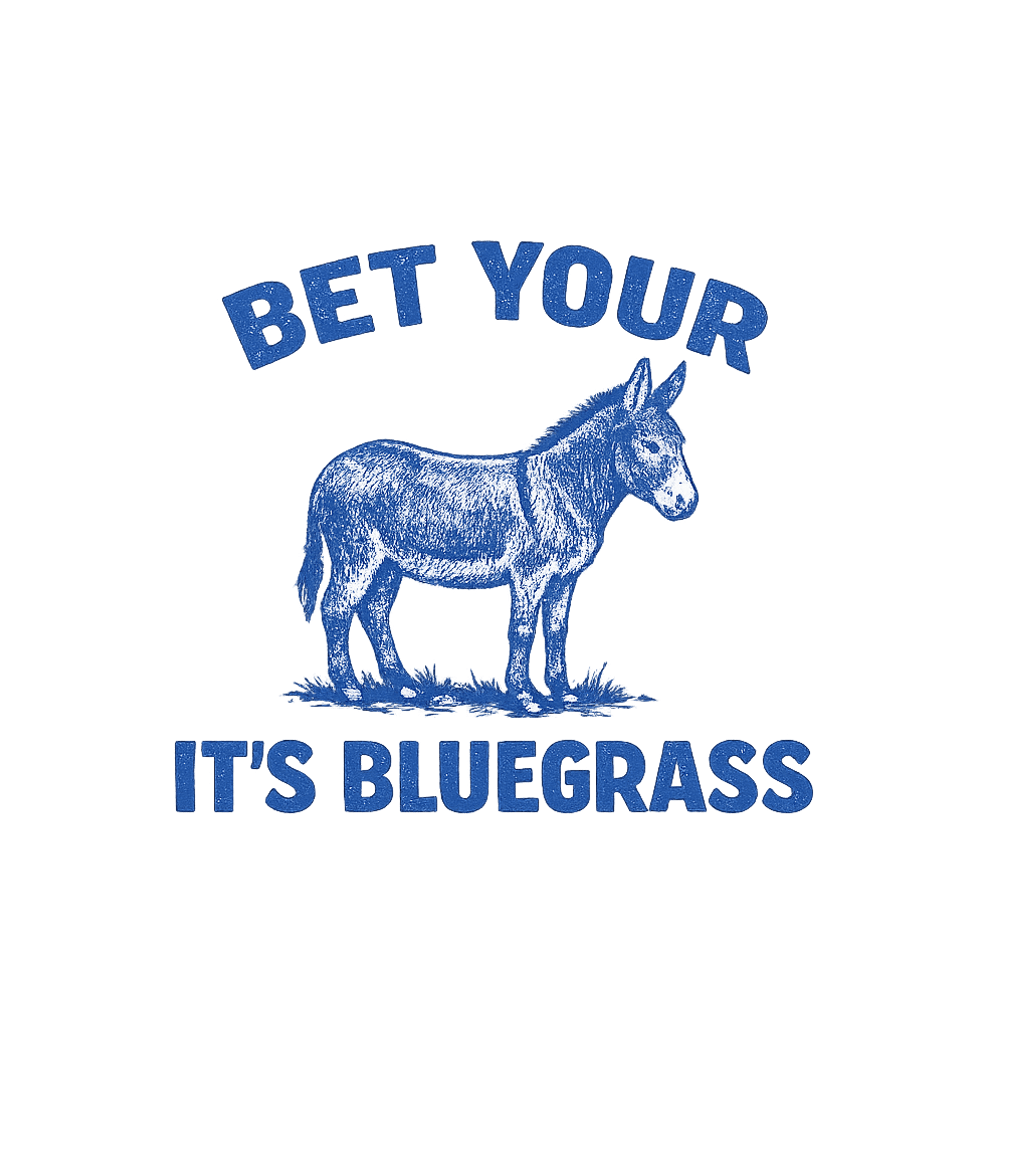Bet Your Bluegrass Donkey Kentucky Premium T-Shirt featuring This clever graphic features a blue donkey and the playful p – designed by Geoff Brown @ SunFrog Bet Your Bluegrass Donkey Kentucky Premium T-Shirt featuring This clever graphic features a blue donkey and the playful p – designed by Geoff Brown @ SunFrog