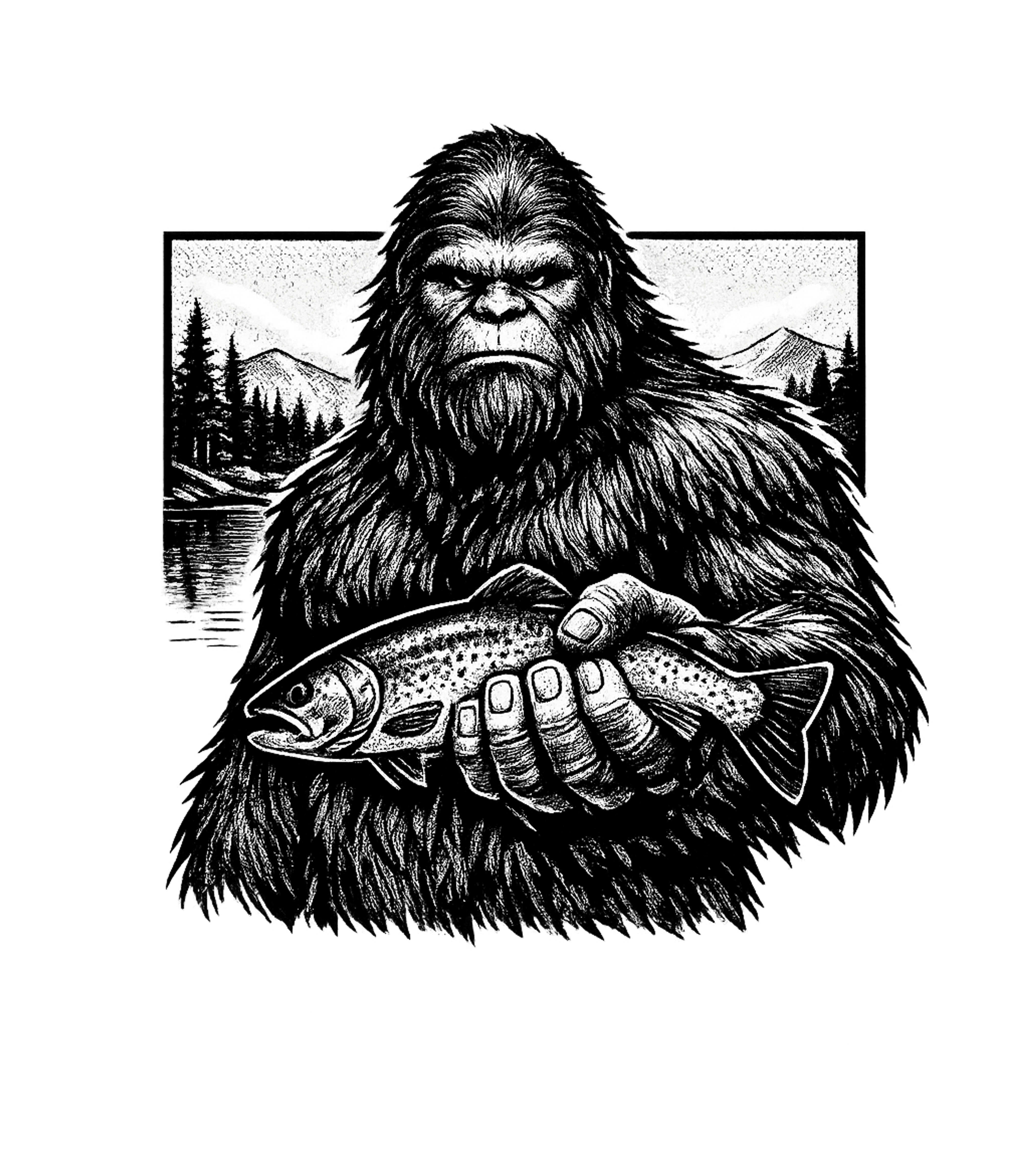 Bigfoot Fisherman Catch Fishing Hooded Sweatshirt featuring Show your love for cryptids and angling with this unique bla – designed by Geoff Brown @ SunFrog Bigfoot Fisherman Catch Fishing Hooded Sweatshirt featuring Show your love for cryptids and angling with this unique bla – designed by Geoff Brown @ SunFrog