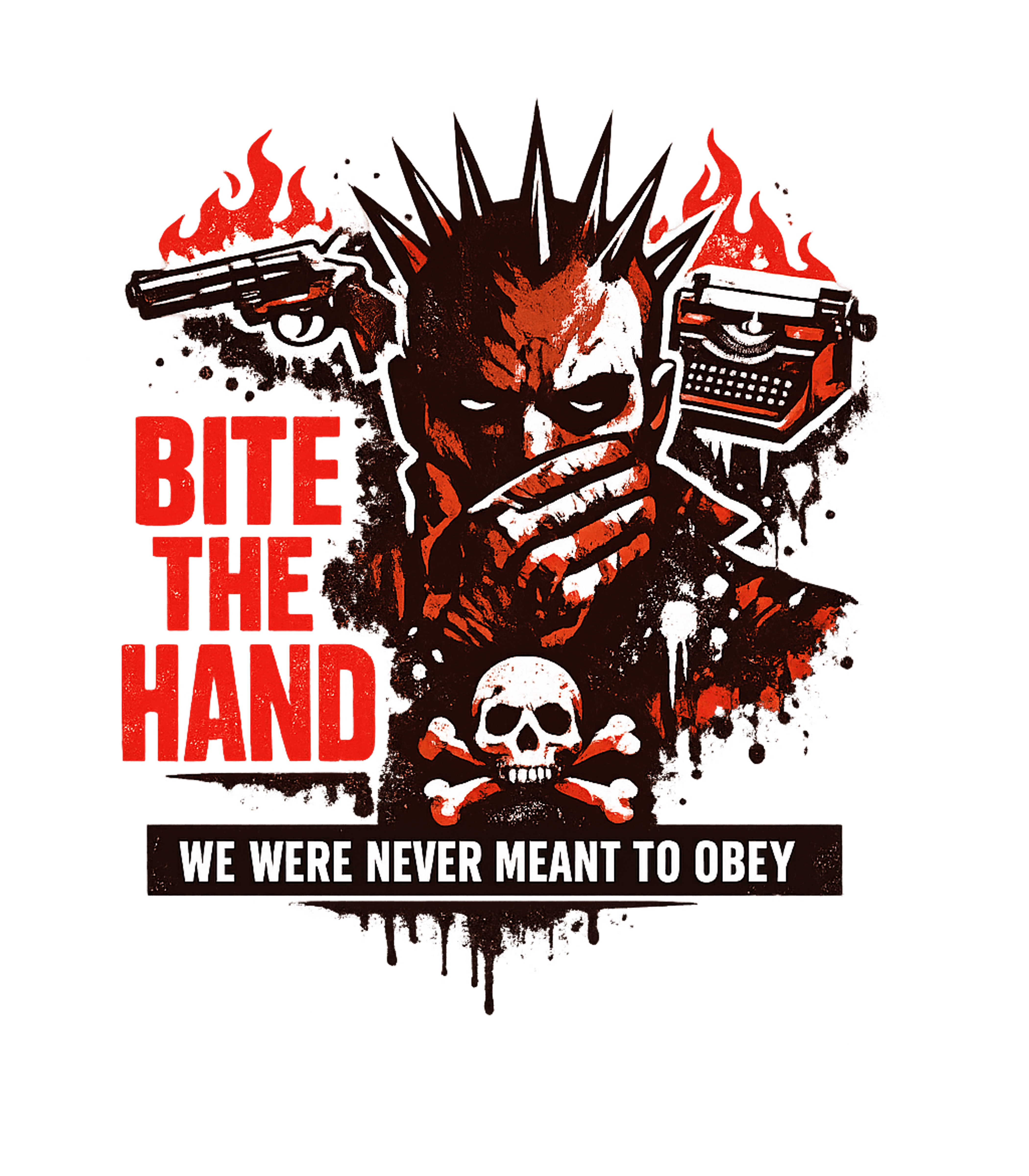 Bite The Hand Music Premium T-Shirt featuring Embrace defiance with this bold, grunge-style graphic tee fe – designed by Geoff Brown @ SunFrog Bite The Hand Music Premium T-Shirt featuring Embrace defiance with this bold, grunge-style graphic tee fe – designed by Geoff Brown @ SunFrog