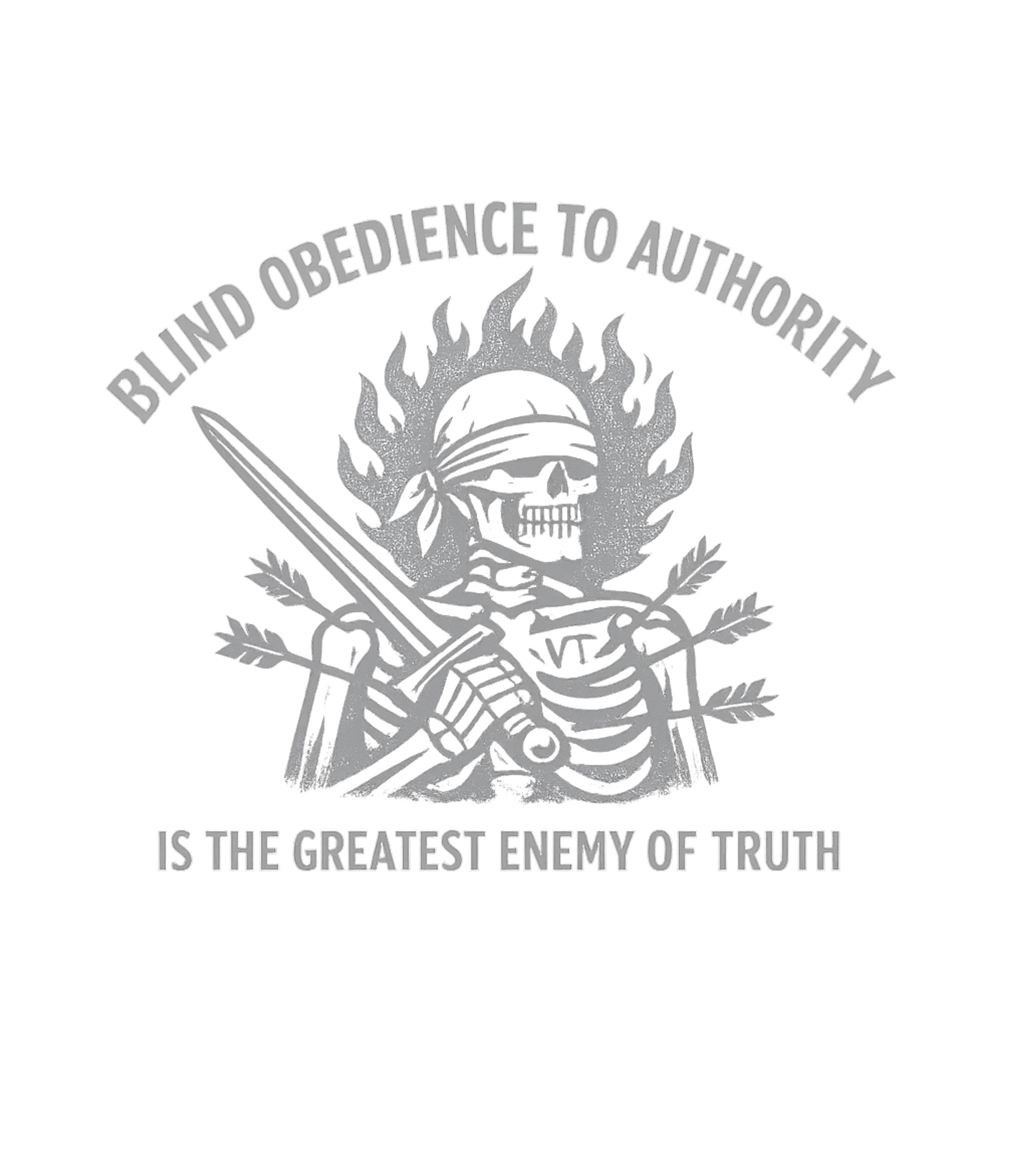 Blind Obedience Truth Freedom / Constitution Crewneck Sweatshirt featuring This bold graphic features a blindfolded skeleton warrior, p – designed by Geoff Brown @ SunFrog Blind Obedience Truth Freedom / Constitution Crewneck Sweatshirt featuring This bold graphic features a blindfolded skeleton warrior, p – designed by Geoff Brown @ SunFrog