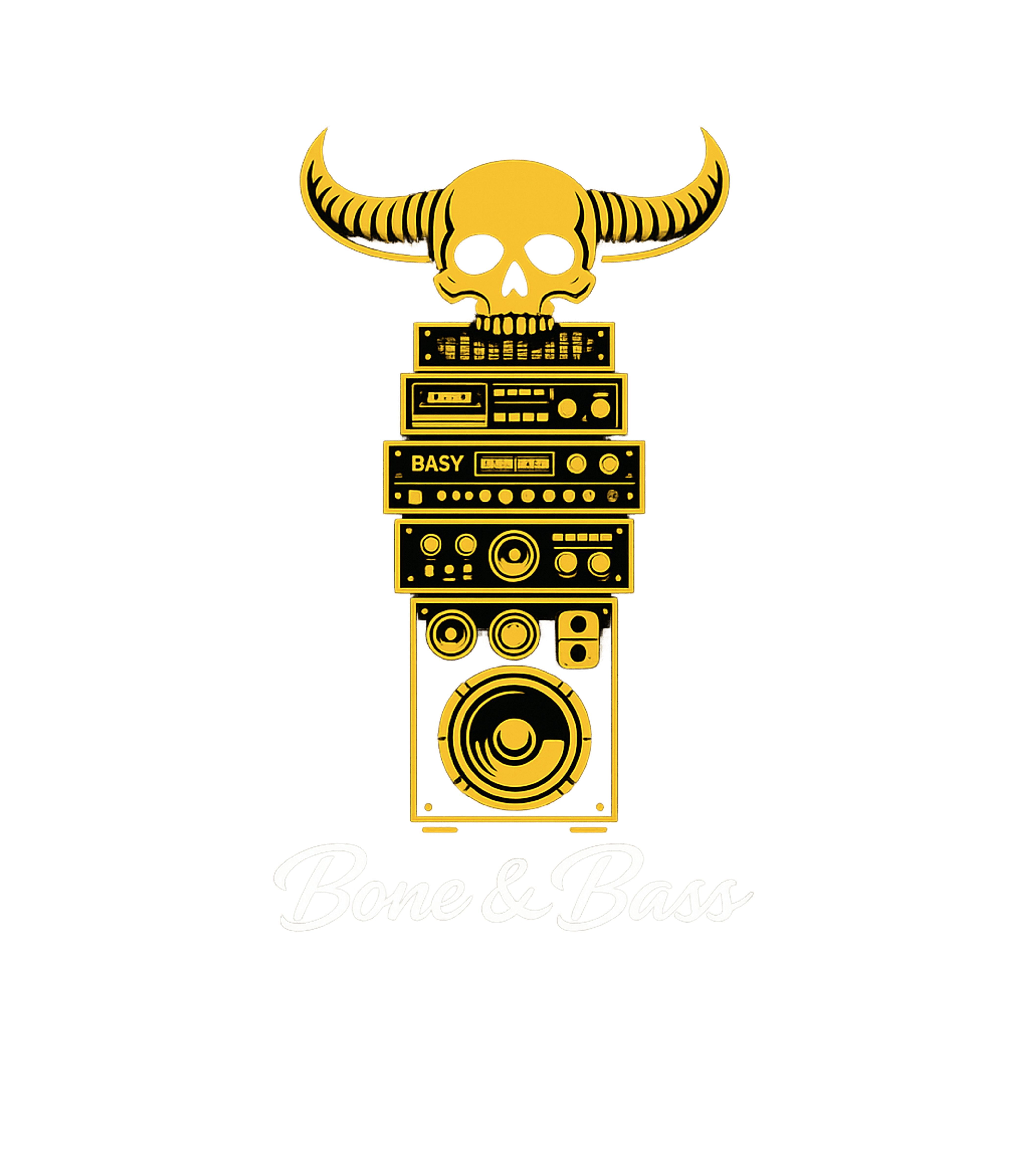 Bone & Bass Music Stack Music Hooded Sweatshirt featuring This striking graphic features a horned skull perched atop a – designed by Geoff Brown @ SunFrog Bone & Bass Music Stack Music Hooded Sweatshirt featuring This striking graphic features a horned skull perched atop a – designed by Geoff Brown @ SunFrog