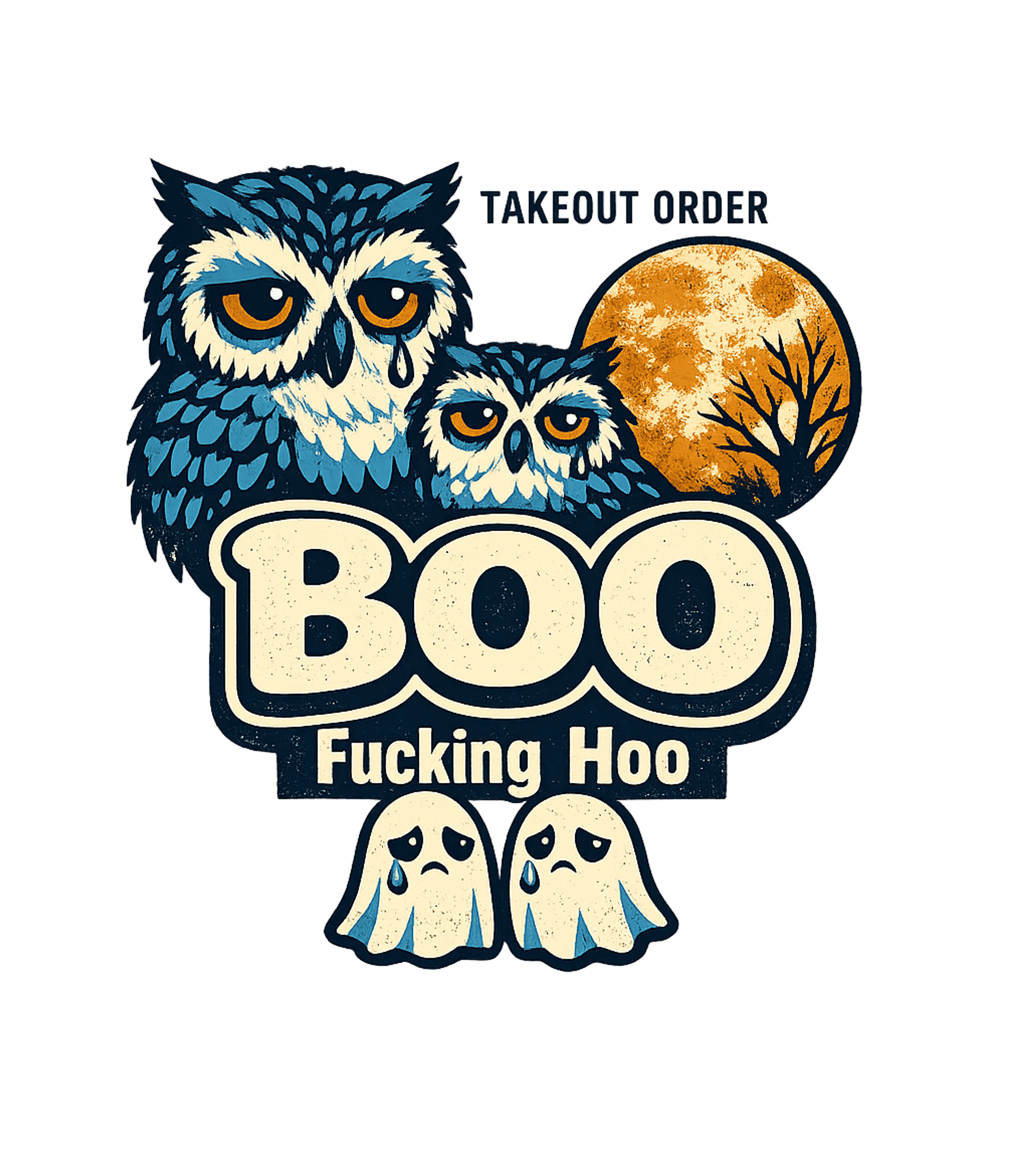 Boo Fucking Hoo Owls halloween Premium T-Shirt featuring This design combines cute, sad owls and ghosts with a humoro – designed by Geoff Brown @ SunFrog Boo Fucking Hoo Owls halloween Premium T-Shirt featuring This design combines cute, sad owls and ghosts with a humoro – designed by Geoff Brown @ SunFrog