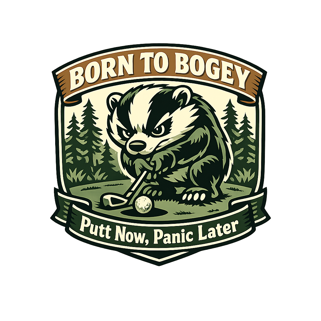 Born to Bogey Badger Golf Golf Hooded Sweatshirt featuring This fun graphic features a determined badger on the golf co – designed by Destinie Laslo @ SunFrog Born to Bogey Badger Golf Golf Hooded Sweatshirt featuring This fun graphic features a determined badger on the golf co – designed by Destinie Laslo @ SunFrog