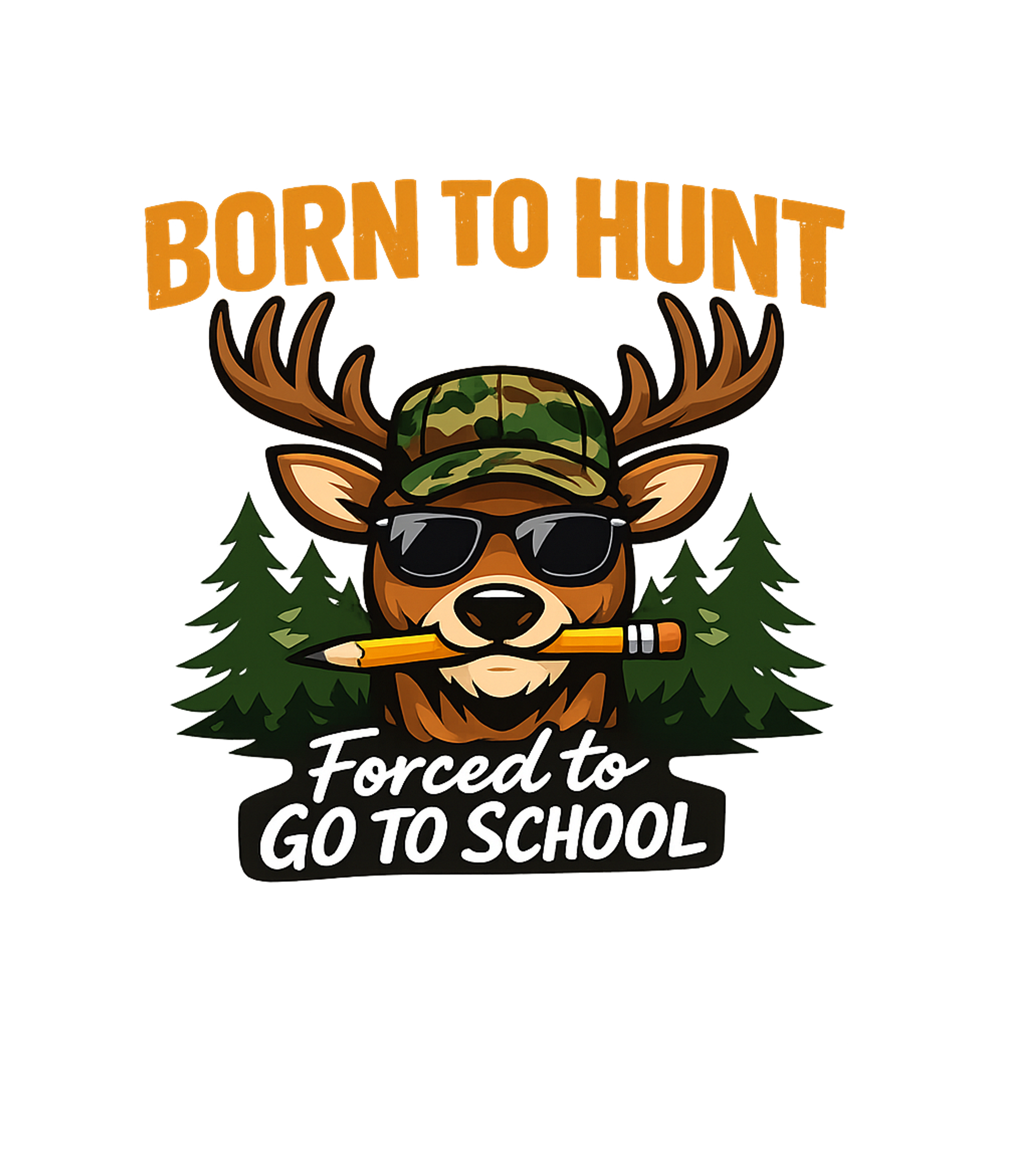 Born To Hunt School Hunting Premium T-Shirt featuring This humorous graphic features a cool deer in a camo hat and – designed by Geoff Brown @ SunFrog Born To Hunt School Hunting Premium T-Shirt featuring This humorous graphic features a cool deer in a camo hat and – designed by Geoff Brown @ SunFrog