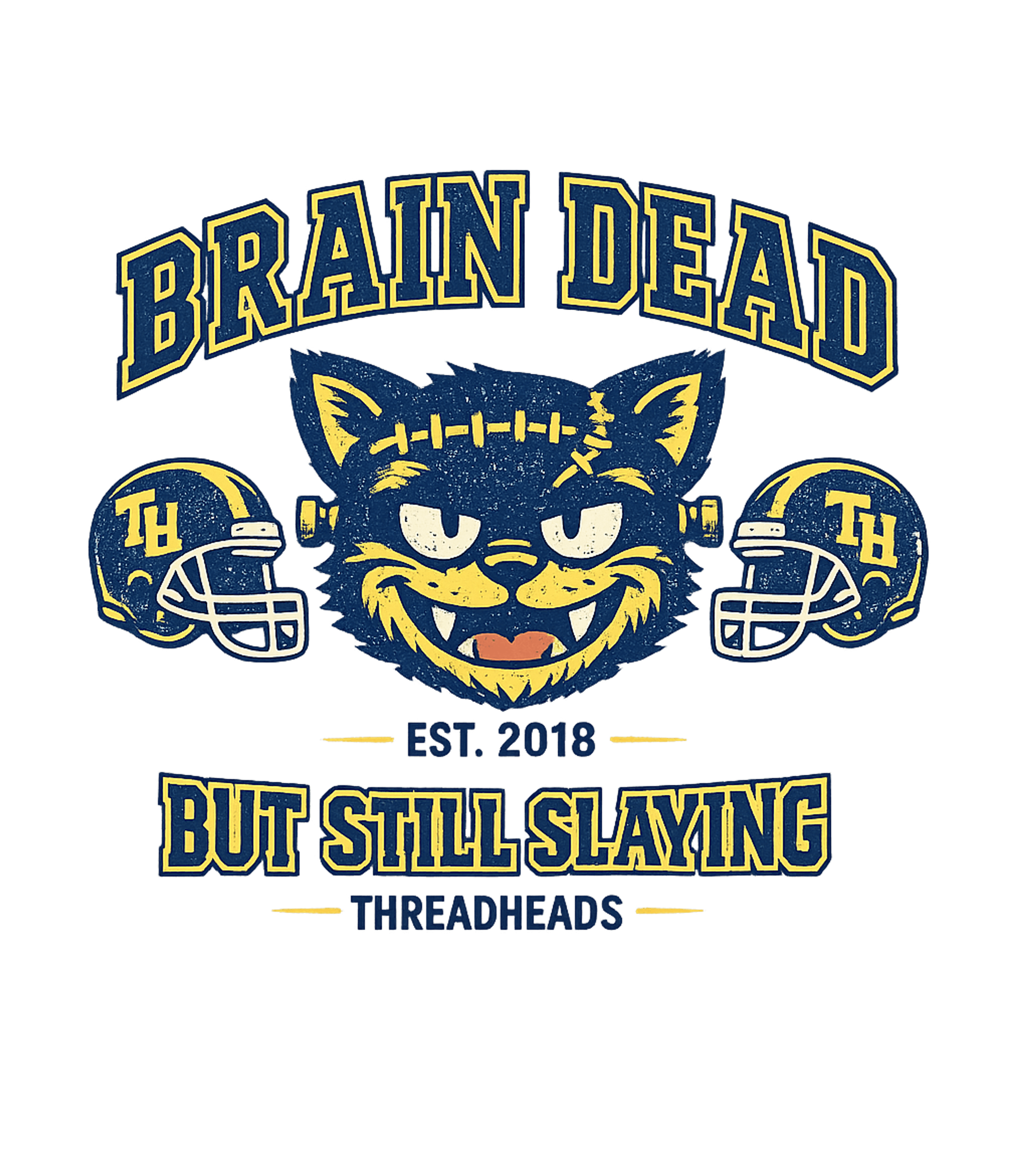 Brain Dead But Slaying Football Premium T-Shirt featuring Show off your fierce and fun side with this vintage-style te – designed by Geoff Brown @ SunFrog Brain Dead But Slaying Football Premium T-Shirt featuring Show off your fierce and fun side with this vintage-style te – designed by Geoff Brown @ SunFrog