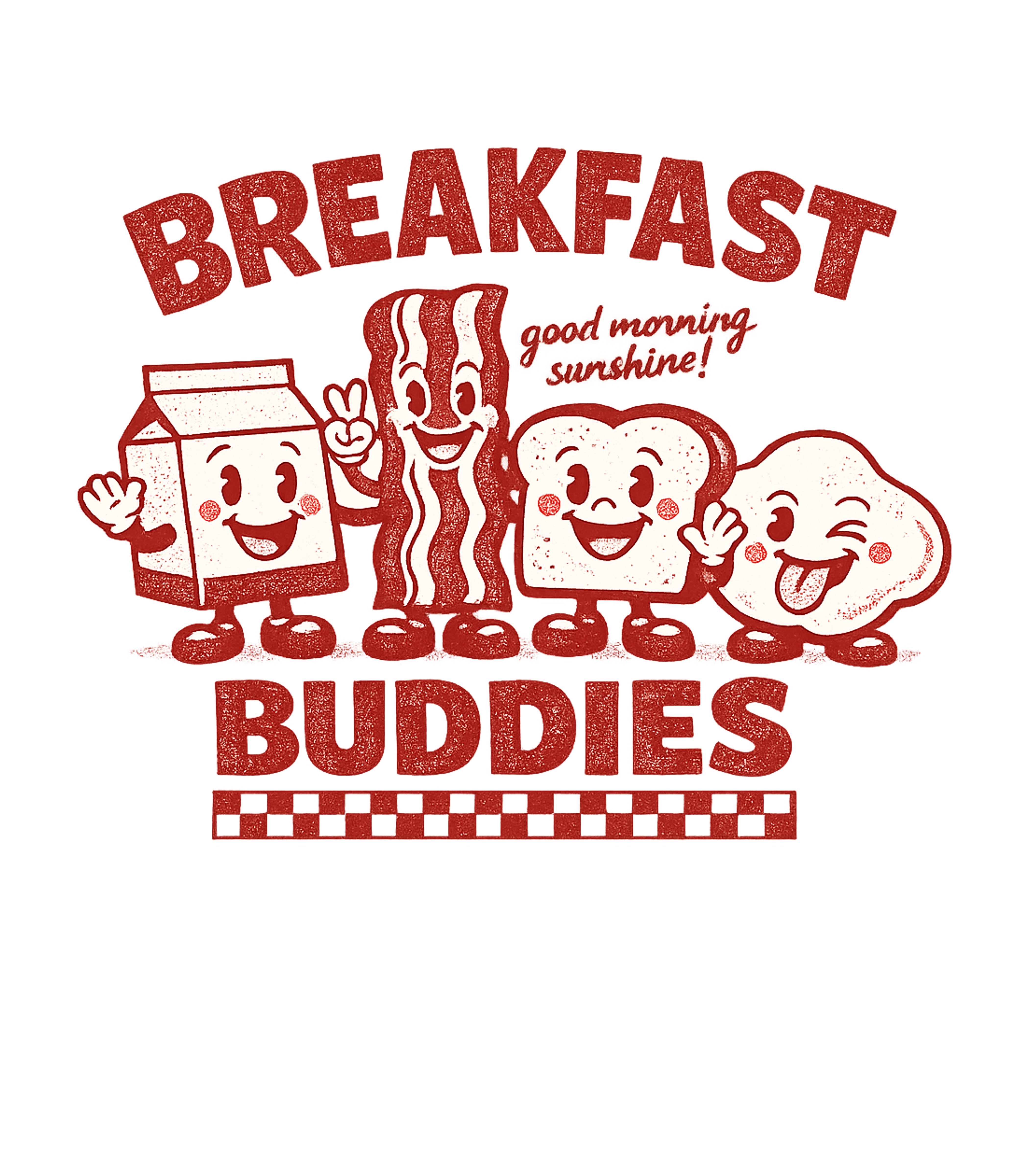 Breakfast Buddies T-Shirt Graphic Sticker featuring Generated via Design Mixer – designed by Geoff Brown @ SunFrog
