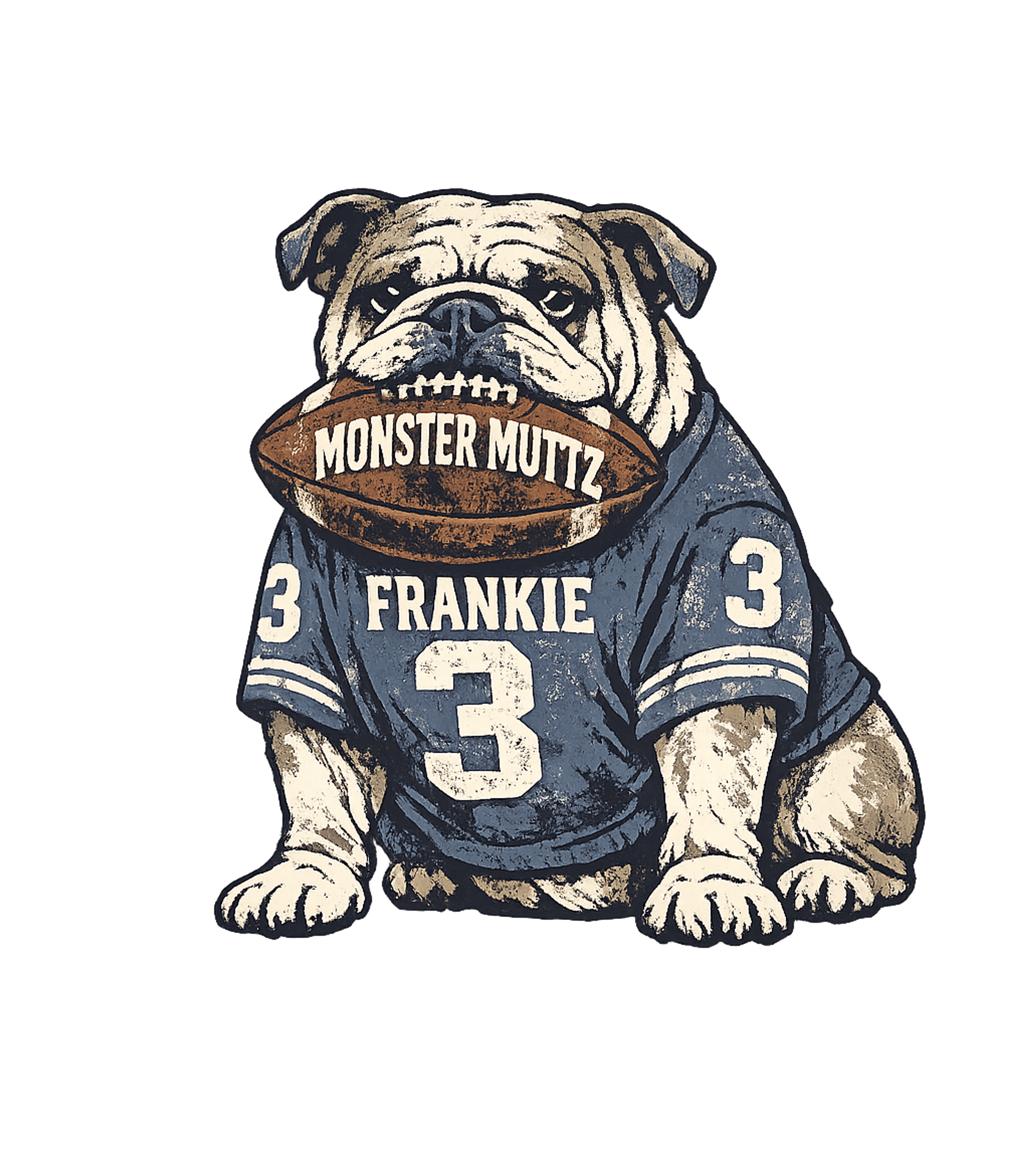 Bulldog Football Monster Muttz Football Premium T-Shirt featuring Show your love for football and bulldogs with this vintage-s – designed by Geoff Brown @ SunFrog Bulldog Football Monster Muttz Football Premium T-Shirt featuring Show your love for football and bulldogs with this vintage-s – designed by Geoff Brown @ SunFrog