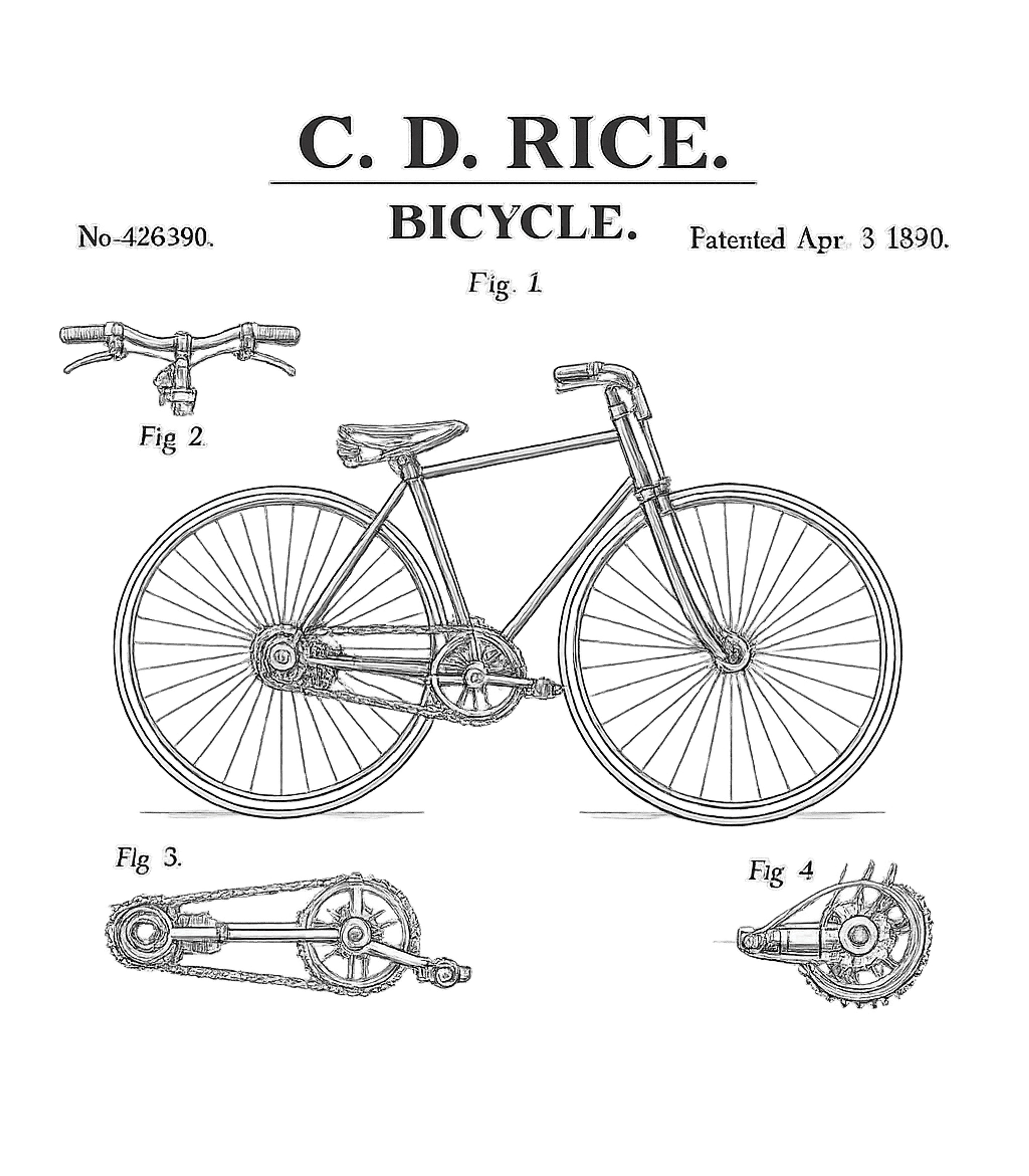 C. D. Rice Bicycle Patent Cars Premium T-Shirt featuring Discover the intricate details of C – designed by Geoff Brown @ SunFrog C. D. Rice Bicycle Patent Cars Premium T-Shirt featuring Discover the intricate details of C – designed by Geoff Brown @ SunFrog