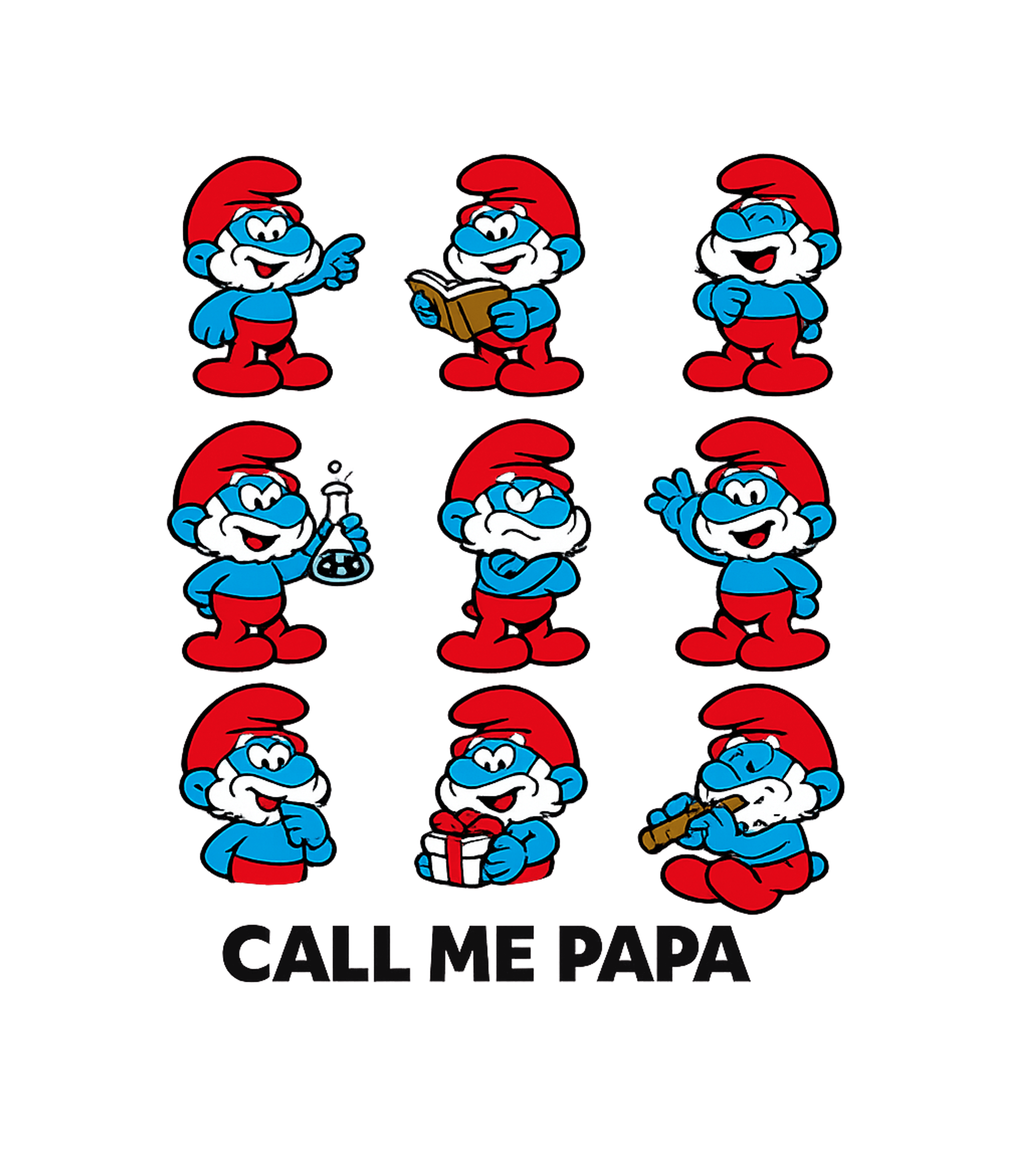 Call Me Papa Grandpa Premium T-Shirt featuring This playful graphic features an iconic blue character in va – designed by Geoff Brown @ SunFrog Call Me Papa Grandpa Premium T-Shirt featuring This playful graphic features an iconic blue character in va – designed by Geoff Brown @ SunFrog