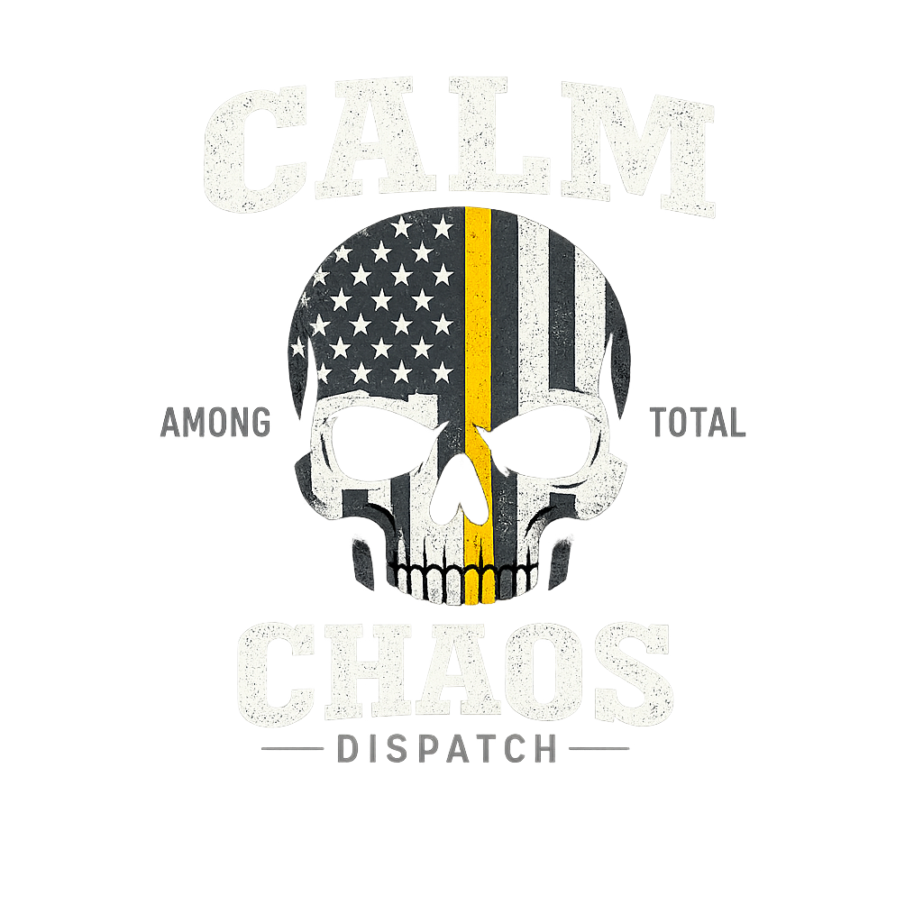 Calm Chaos Dispatch EMS Crewneck Sweatshirt featuring This powerful graphic features a skull with a distressed Ame – designed by Geoff Brown @ SunFrog Calm Chaos Dispatch EMS Crewneck Sweatshirt featuring This powerful graphic features a skull with a distressed Ame – designed by Geoff Brown @ SunFrog