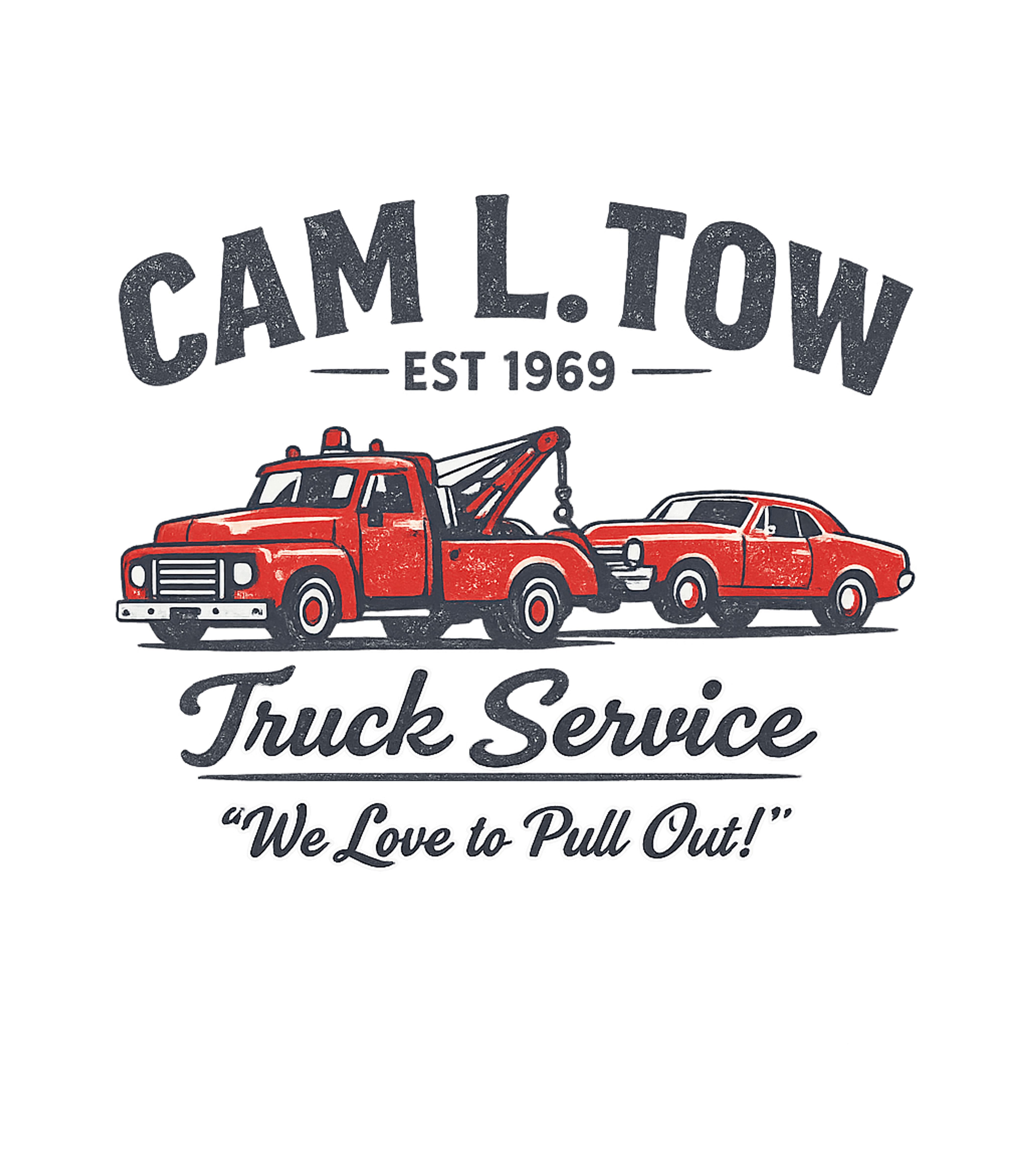 Cam L. Tow Service Truck Drivers Premium T-Shirt featuring This vintage-inspired design features a classic tow truck fr – designed by Geoff Brown @ SunFrog Cam L. Tow Service Truck Drivers Premium T-Shirt featuring This vintage-inspired design features a classic tow truck fr – designed by Geoff Brown @ SunFrog