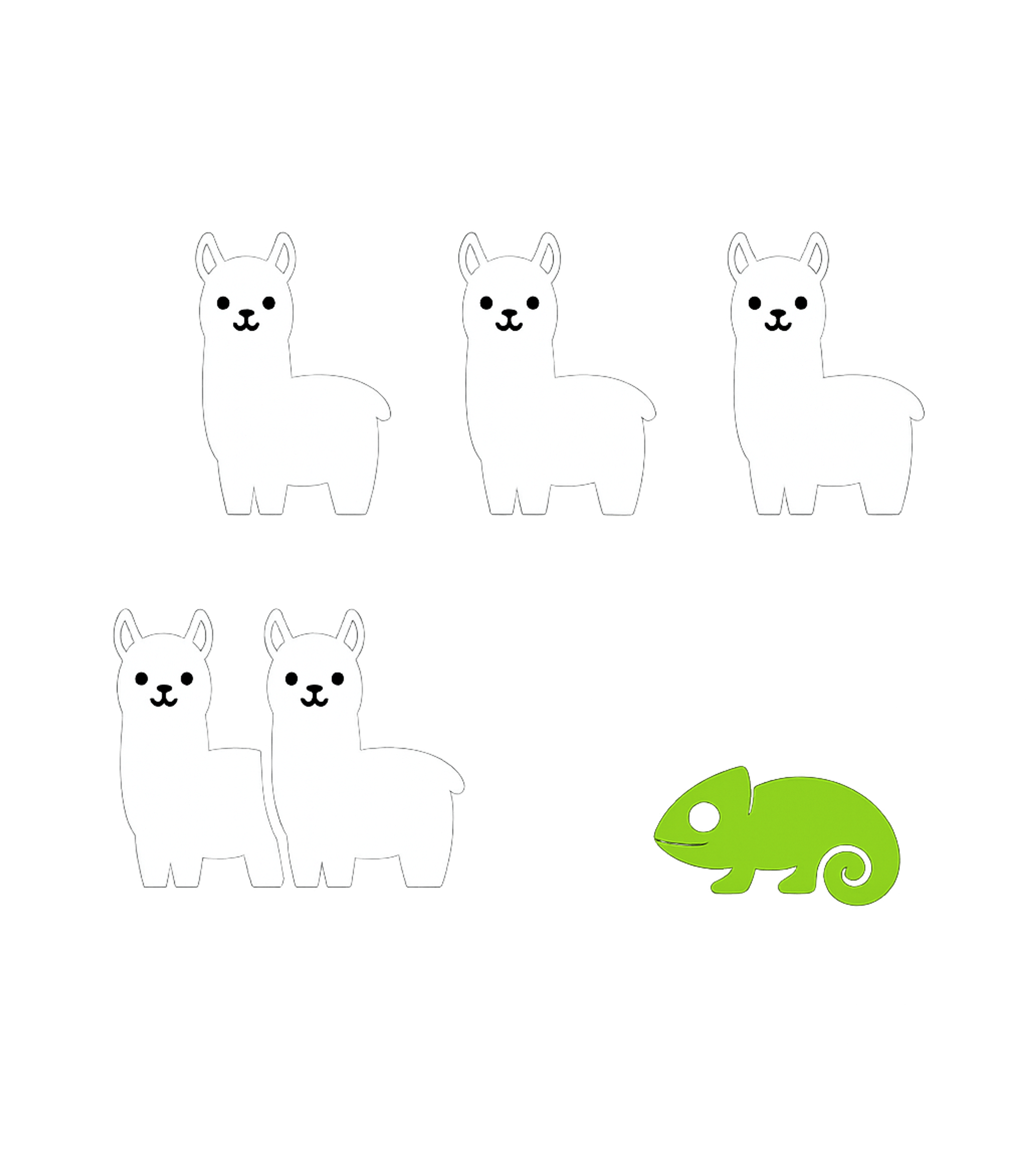 Chameleon Among Llamas Wildlife Premium T-Shirt featuring This fun design features a cute green chameleon trying to bl – designed by Geoff Brown @ SunFrog Chameleon Among Llamas Wildlife Premium T-Shirt featuring This fun design features a cute green chameleon trying to bl – designed by Geoff Brown @ SunFrog