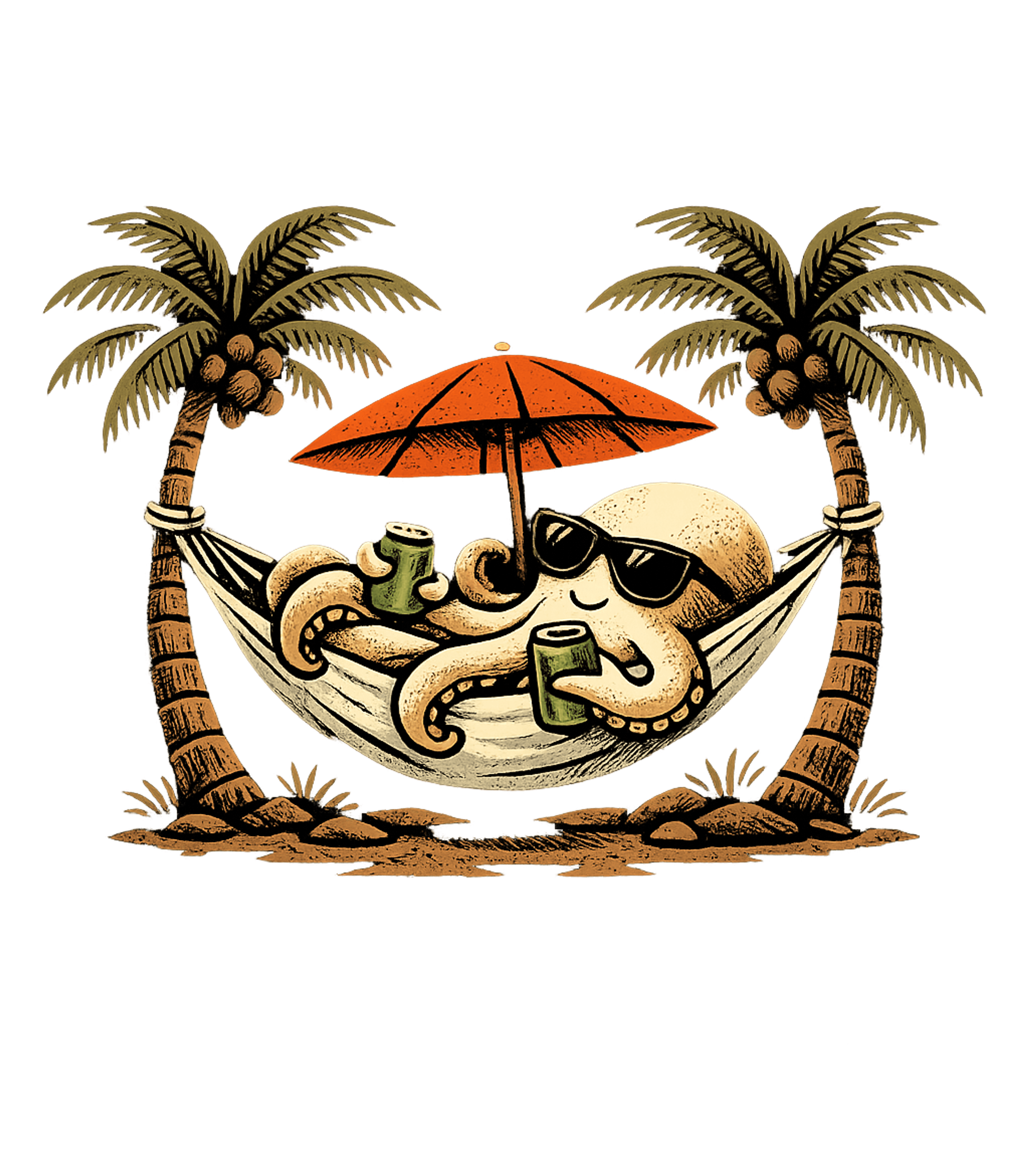 Chilling Octopus Hammock Wildlife Hooded Sweatshirt featuring This charming artwork features a cool octopus relaxing in a – designed by Geoff Brown @ SunFrog Chilling Octopus Hammock Wildlife Hooded Sweatshirt featuring This charming artwork features a cool octopus relaxing in a – designed by Geoff Brown @ SunFrog