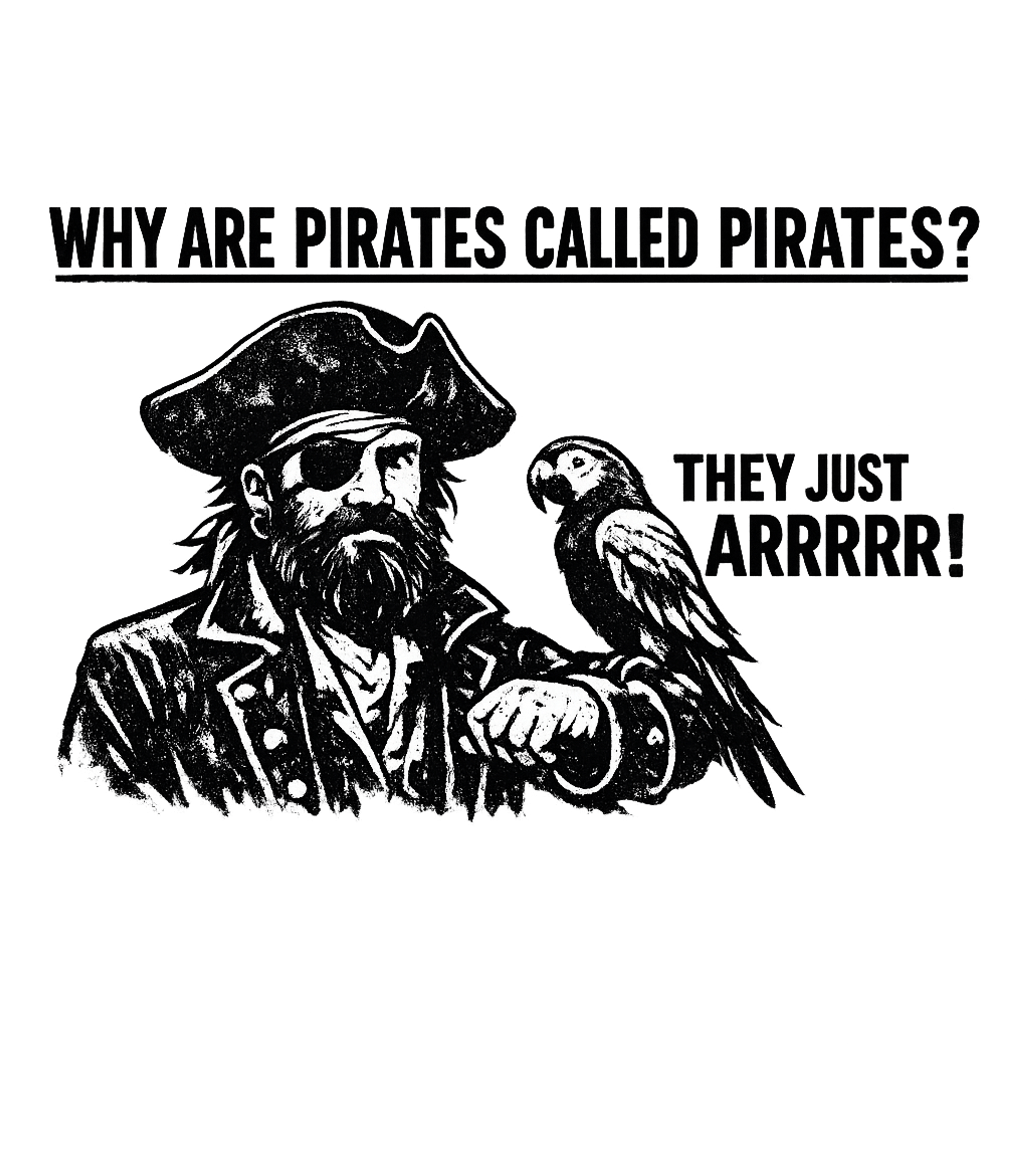 Classic Pirate and Parrot Boating Sticker featuring Embrace the spirit of adventure with this classic black and – designed by Geoff Brown @ SunFrog Classic Pirate and Parrot Boating Sticker featuring Embrace the spirit of adventure with this classic black and – designed by Geoff Brown @ SunFrog