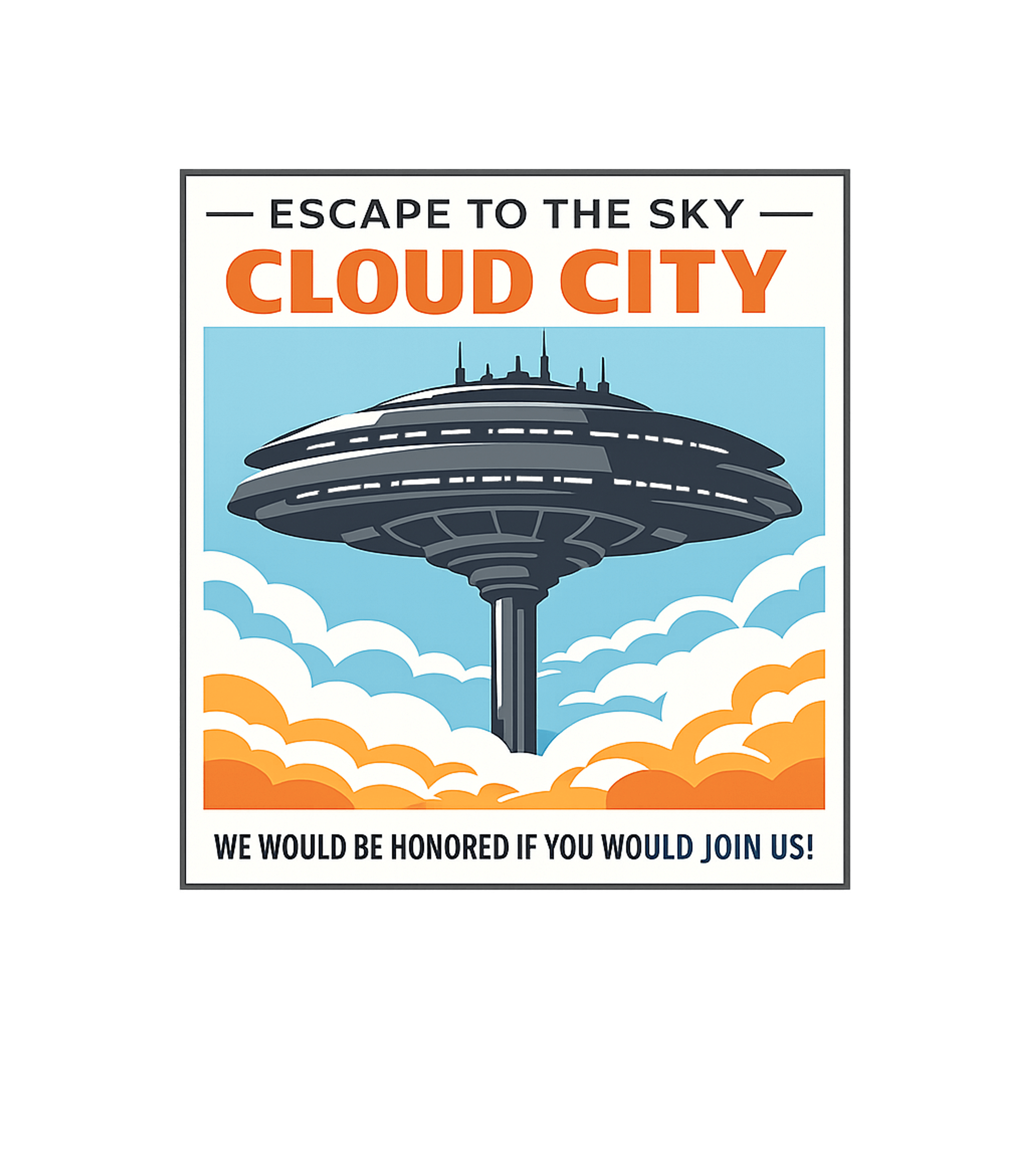 Cloud City Escape Travel Premium T-Shirt featuring Embrace the retro-futuristic charm of Cloud City with this v – designed by Geoff Brown @ SunFrog Cloud City Escape Travel Premium T-Shirt featuring Embrace the retro-futuristic charm of Cloud City with this v – designed by Geoff Brown @ SunFrog