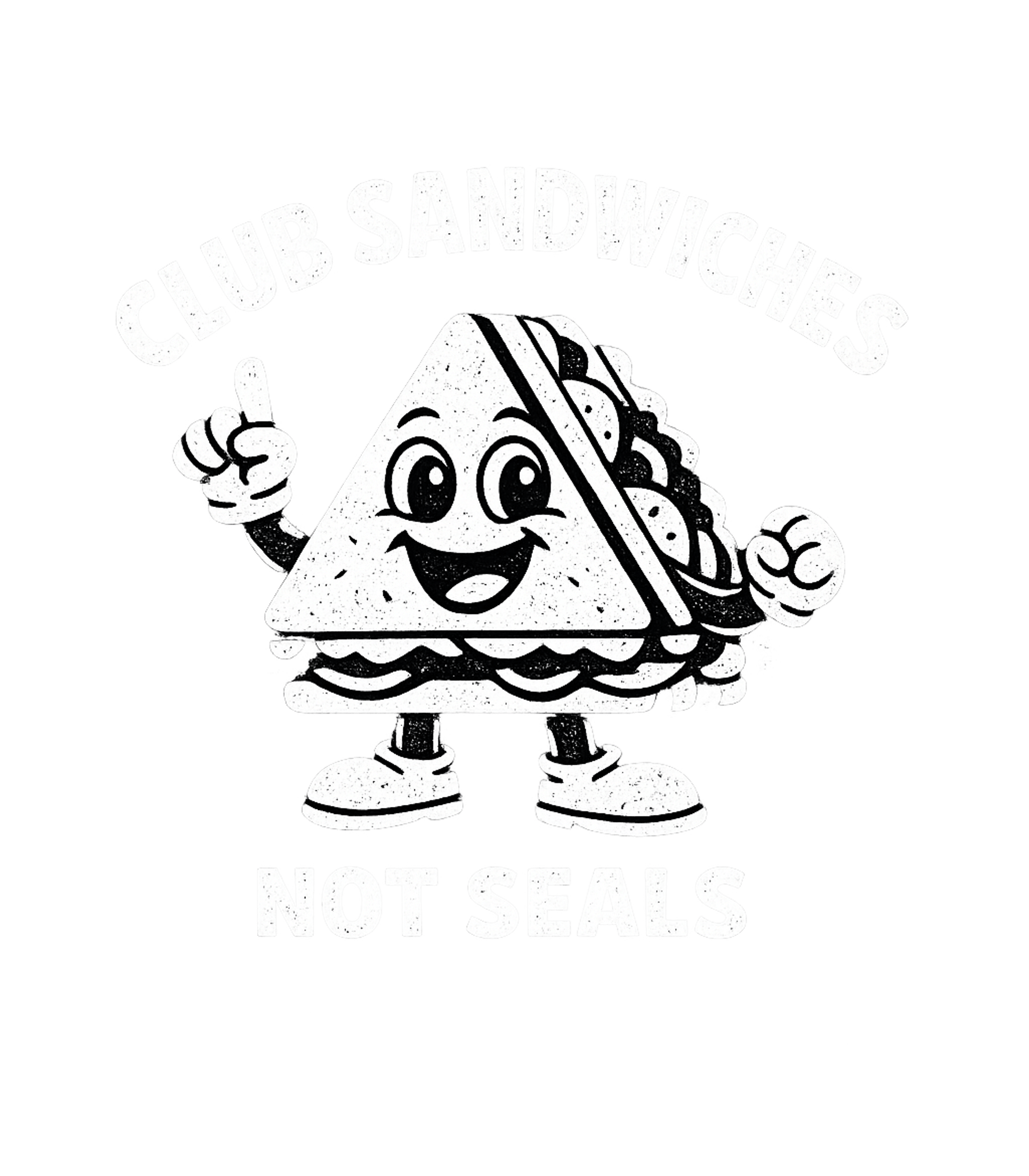 Club Sandwiches Not Seals Sarcasm Sticker featuring This vintage-style graphic features a cheerful club sandwich – designed by Geoff Brown @ SunFrog Club Sandwiches Not Seals Sarcasm Sticker featuring This vintage-style graphic features a cheerful club sandwich – designed by Geoff Brown @ SunFrog