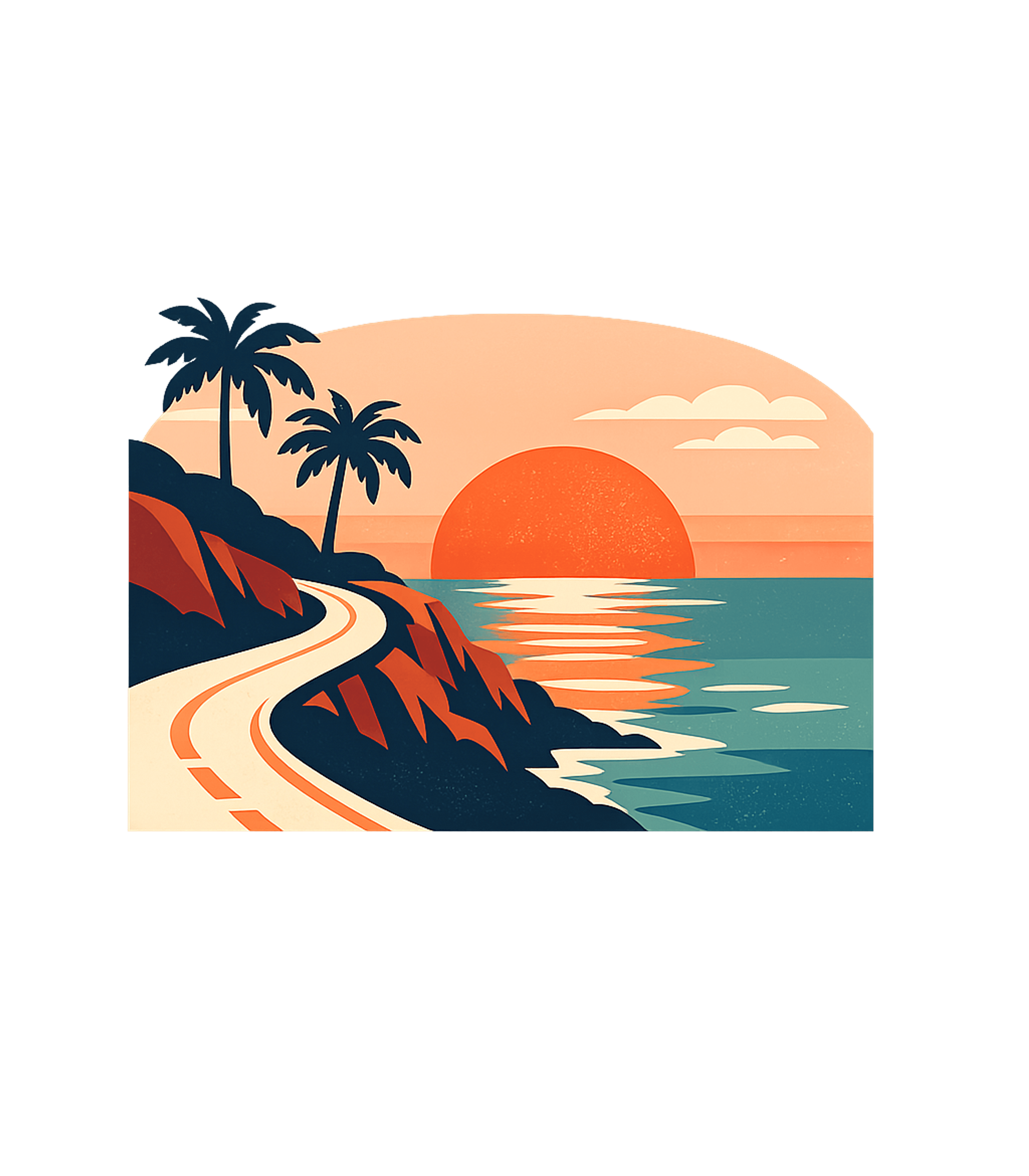 Coastal Sunset Drive Travel Premium T-Shirt featuring Embrace the serene beauty of a coastal sunset with this vibr – designed by Geoff Brown @ SunFrog Coastal Sunset Drive Travel Premium T-Shirt featuring Embrace the serene beauty of a coastal sunset with this vibr – designed by Geoff Brown @ SunFrog