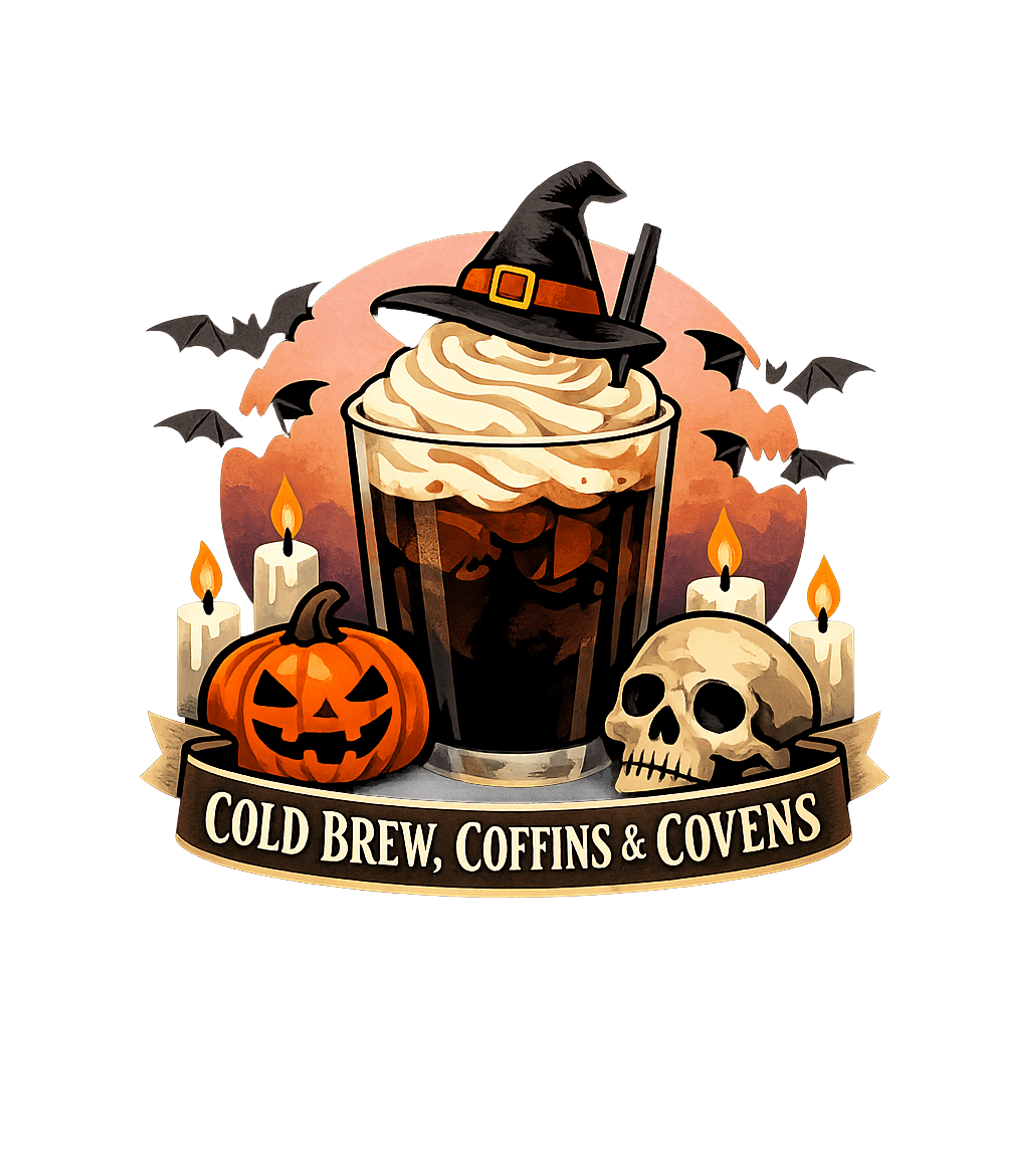 Cold Brew, Coffins & Covens halloween Premium T-Shirt featuring Embrace spooky season with this unique Halloween-themed cold – designed by Geoff Brown @ SunFrog Cold Brew, Coffins & Covens halloween Premium T-Shirt featuring Embrace spooky season with this unique Halloween-themed cold – designed by Geoff Brown @ SunFrog