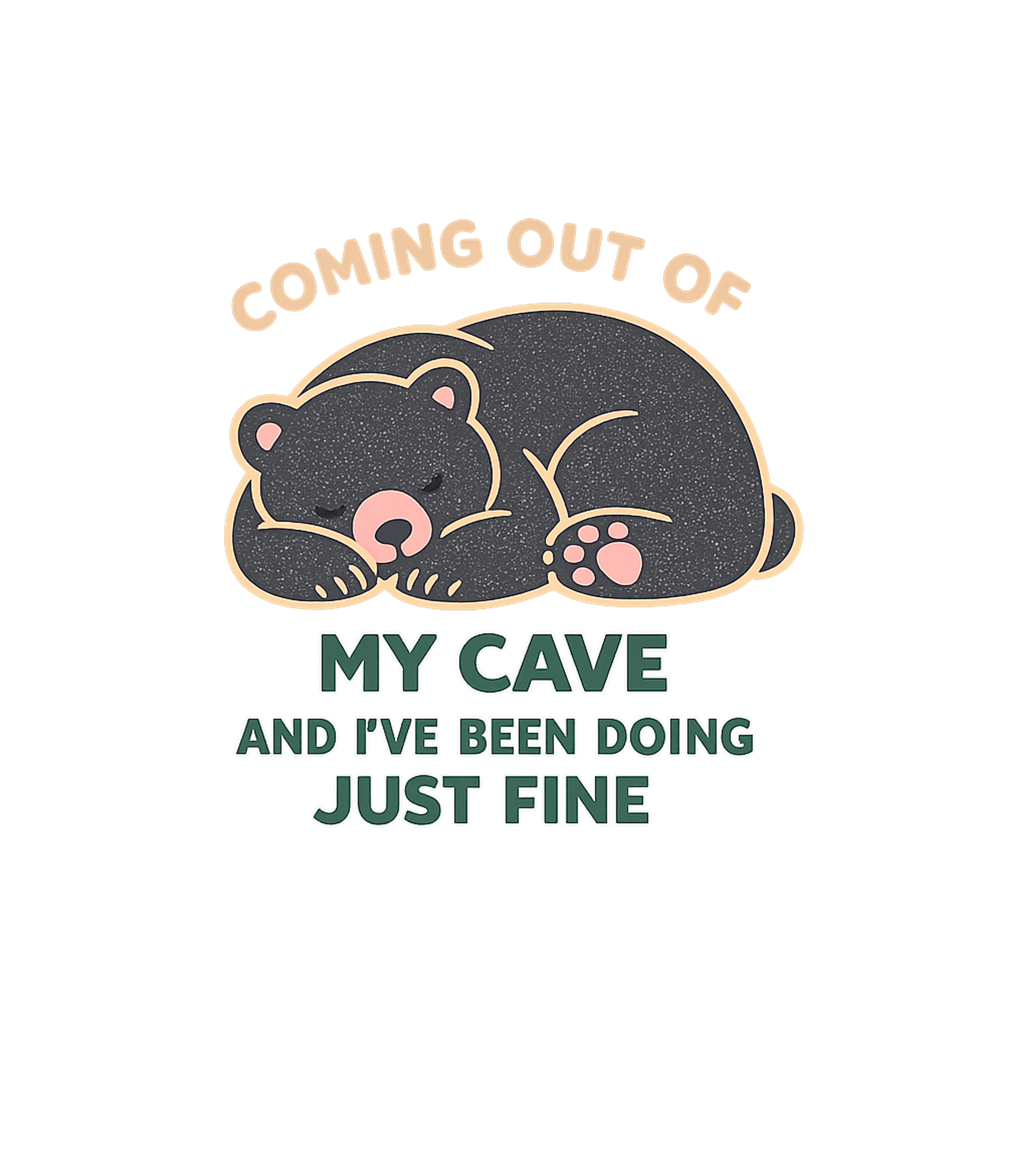 Coming Out Of My Cave Sarcasm Premium T-Shirt featuring This charming graphic features a cute sleeping bear, perfect – designed by Geoff Brown @ SunFrog Coming Out Of My Cave Sarcasm Premium T-Shirt featuring This charming graphic features a cute sleeping bear, perfect – designed by Geoff Brown @ SunFrog
