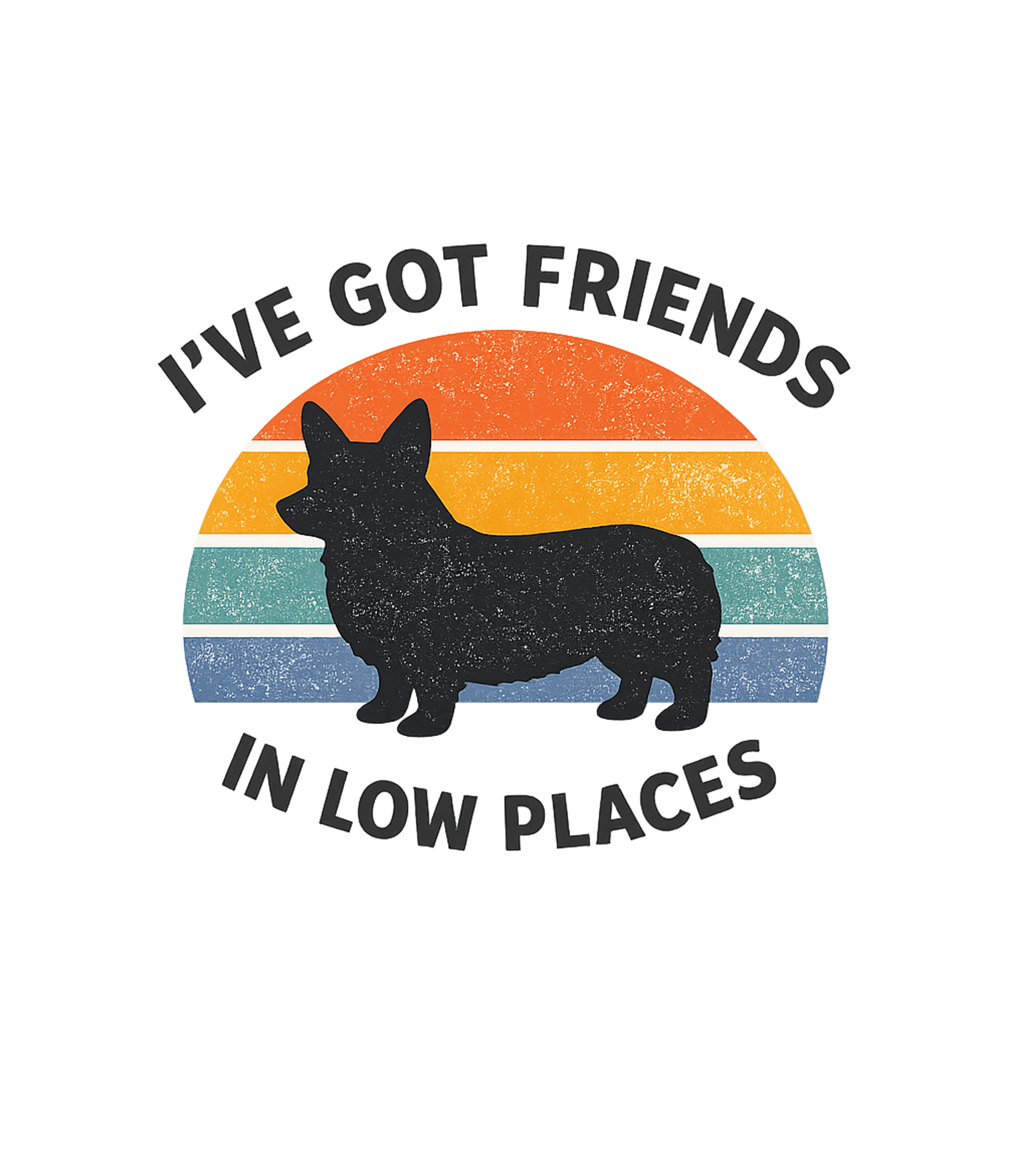 Corgi Low Places Dogs Hooded Sweatshirt featuring This fun design features a corgi silhouette against a vintag – designed by Geoff Brown @ SunFrog Corgi Low Places Dogs Hooded Sweatshirt featuring This fun design features a corgi silhouette against a vintag – designed by Geoff Brown @ SunFrog