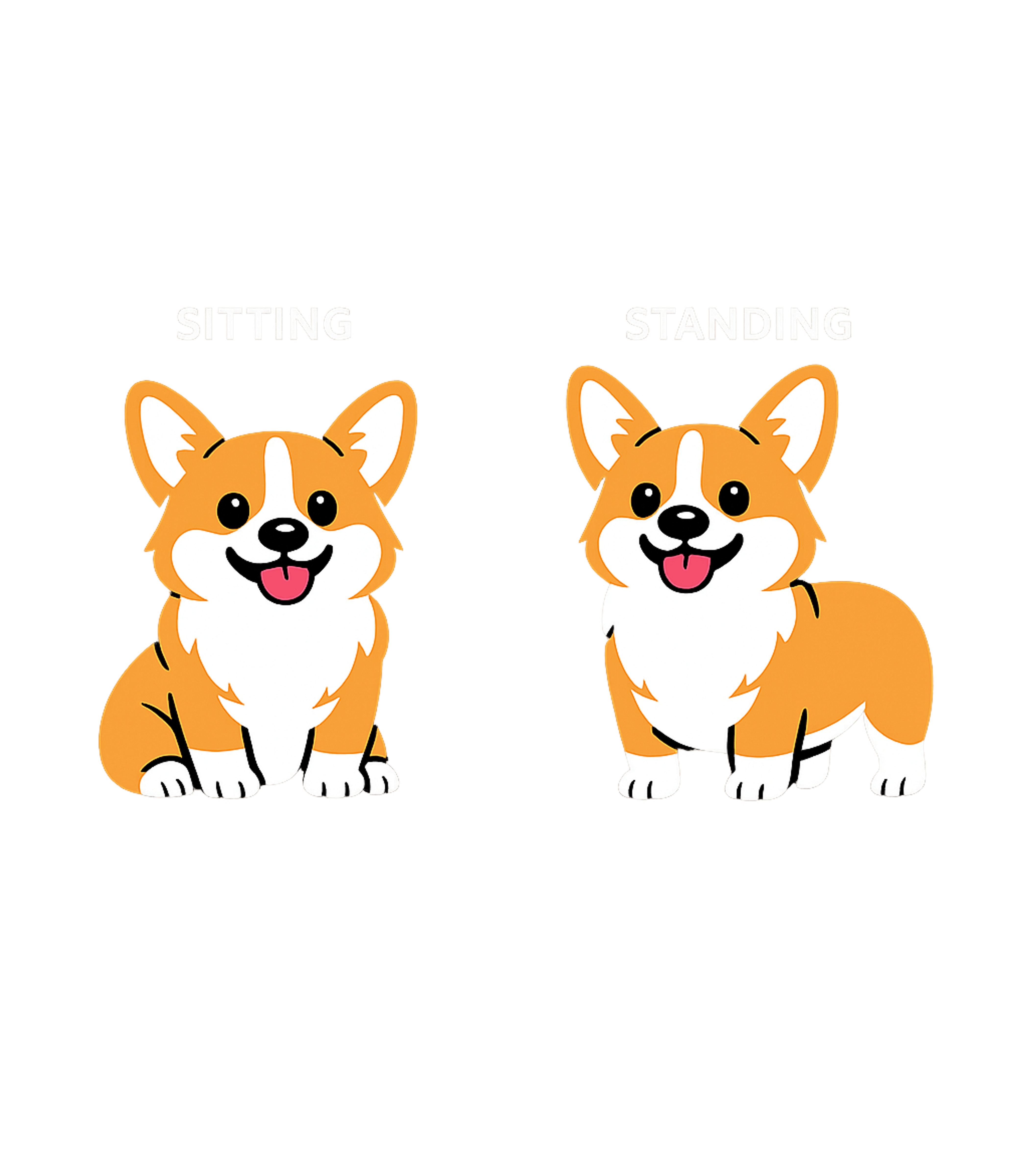 Corgi Sitting Standing Dogs Hooded Sweatshirt featuring Celebrate the adorable versatility of corgis with this charm – designed by Geoff Brown @ SunFrog Corgi Sitting Standing Dogs Hooded Sweatshirt featuring Celebrate the adorable versatility of corgis with this charm – designed by Geoff Brown @ SunFrog