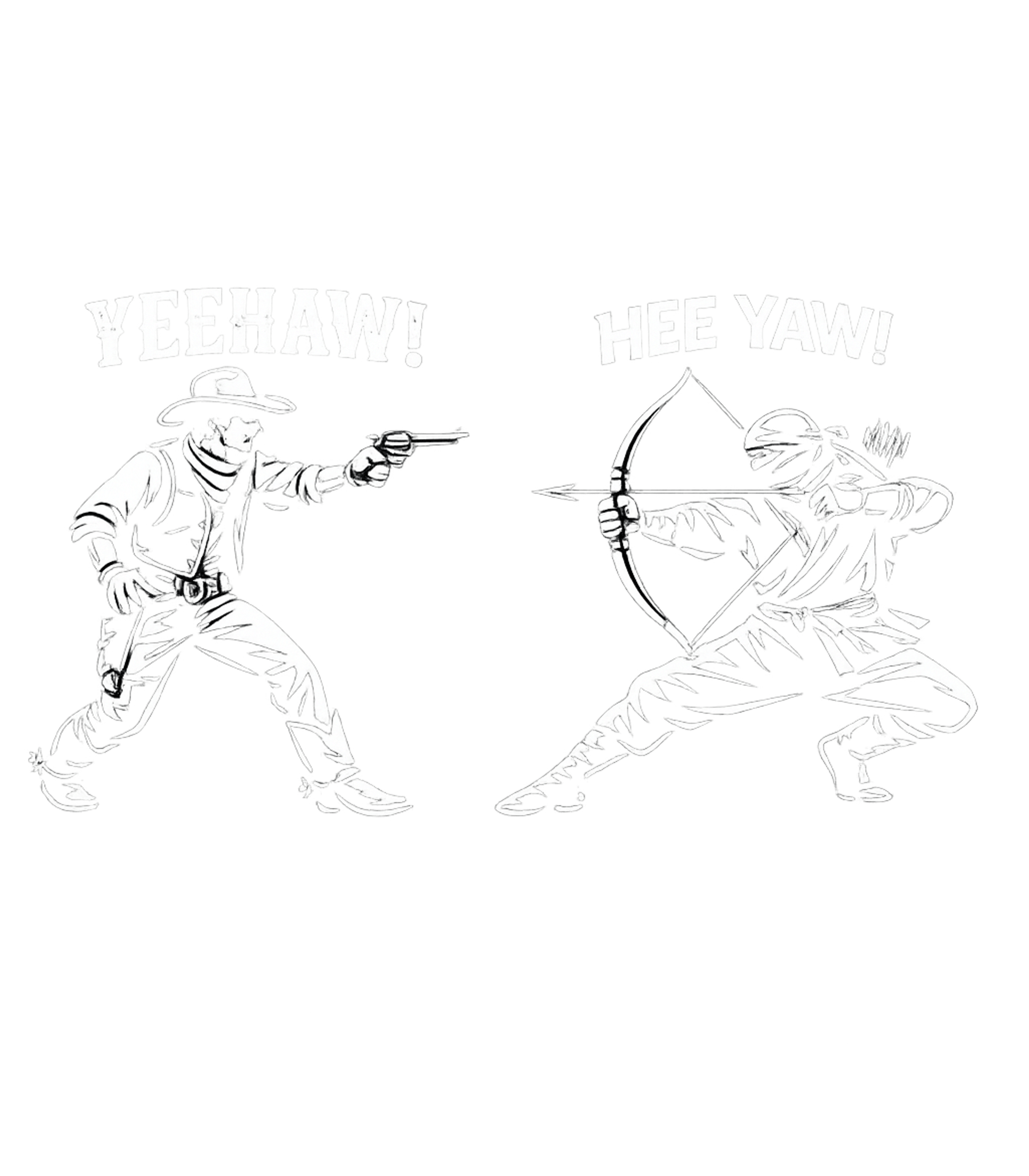 Cowboy Ninja Yeehaw Hee Yaw Meme Humor Premium T-Shirt featuring This humorous t-shirt artwork features a classic cowboy shou – designed by Geoff Brown @ SunFrog Cowboy Ninja Yeehaw Hee Yaw Meme Humor Premium T-Shirt featuring This humorous t-shirt artwork features a classic cowboy shou – designed by Geoff Brown @ SunFrog