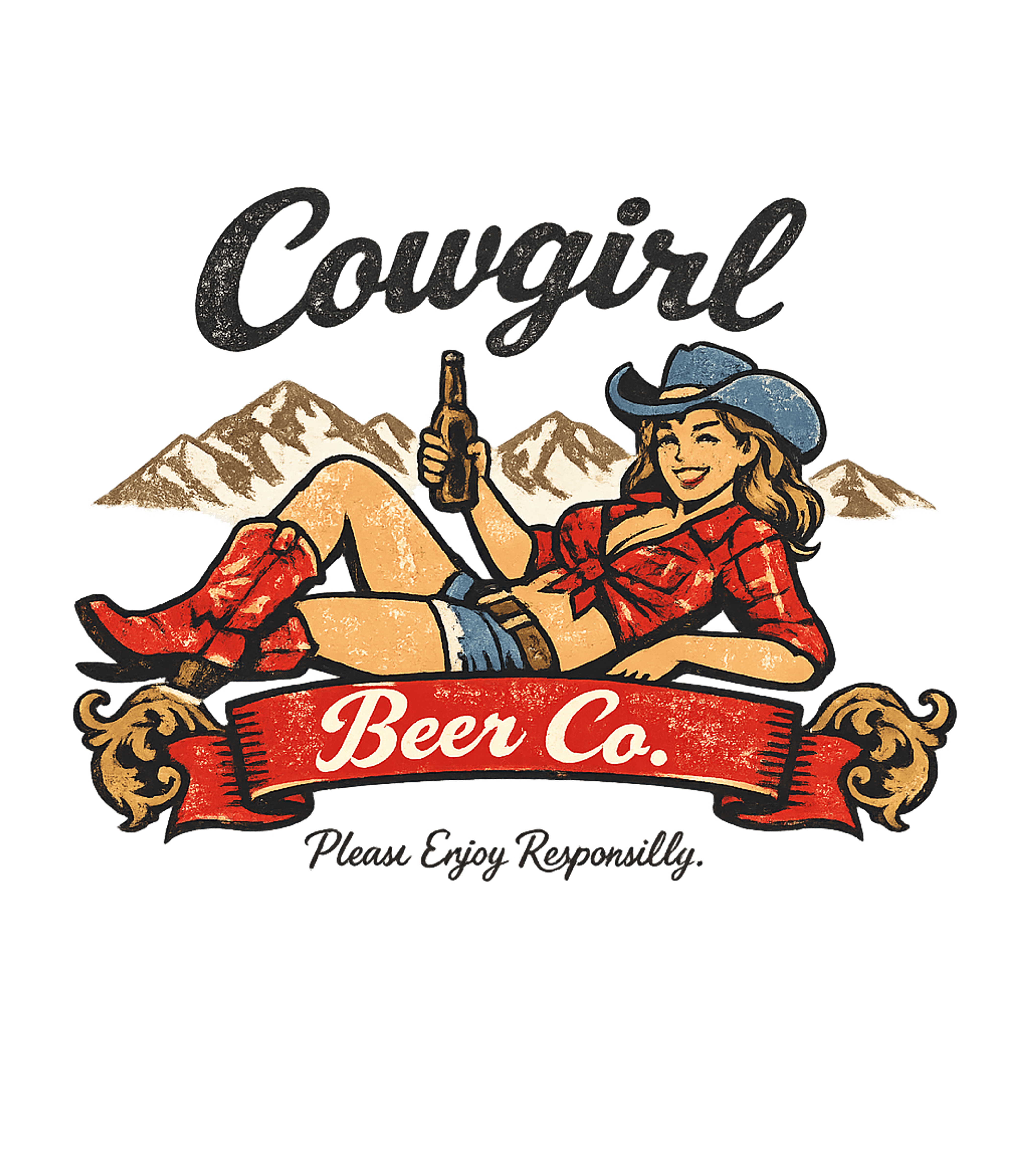 Cowgirl Beer Co. Music Premium T-Shirt featuring Embrace the fun spirit of the wild west with this vintage-st – designed by Geoff Brown @ SunFrog Cowgirl Beer Co. Music Premium T-Shirt featuring Embrace the fun spirit of the wild west with this vintage-st – designed by Geoff Brown @ SunFrog